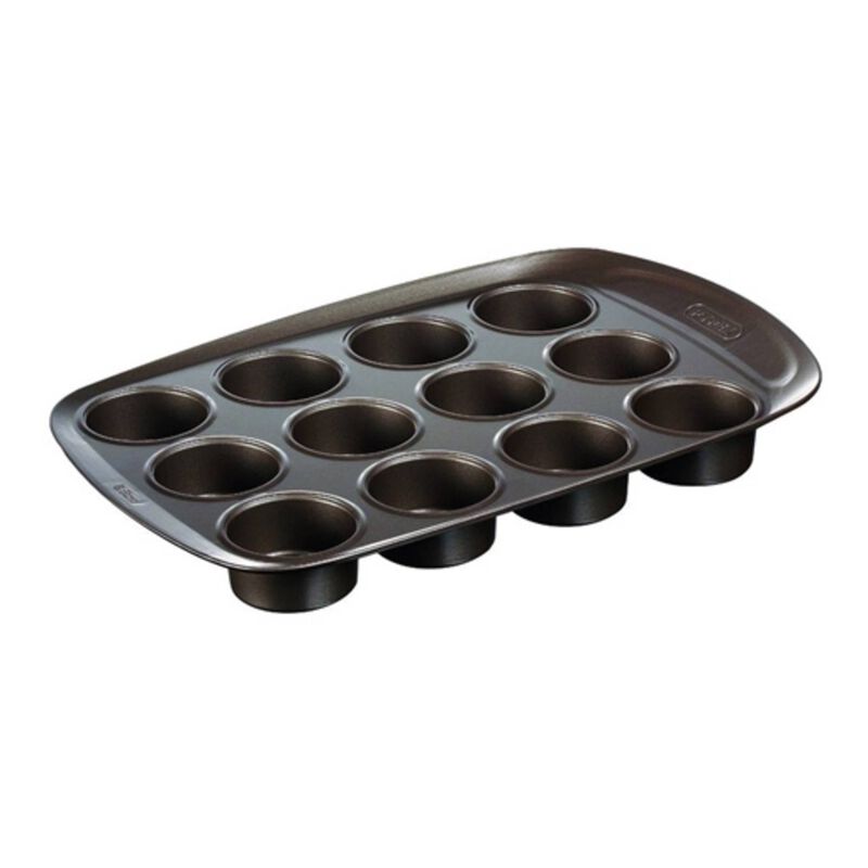 Forma 12 Muffins Metal 38x25cm Castanho Asimetria Pyrex