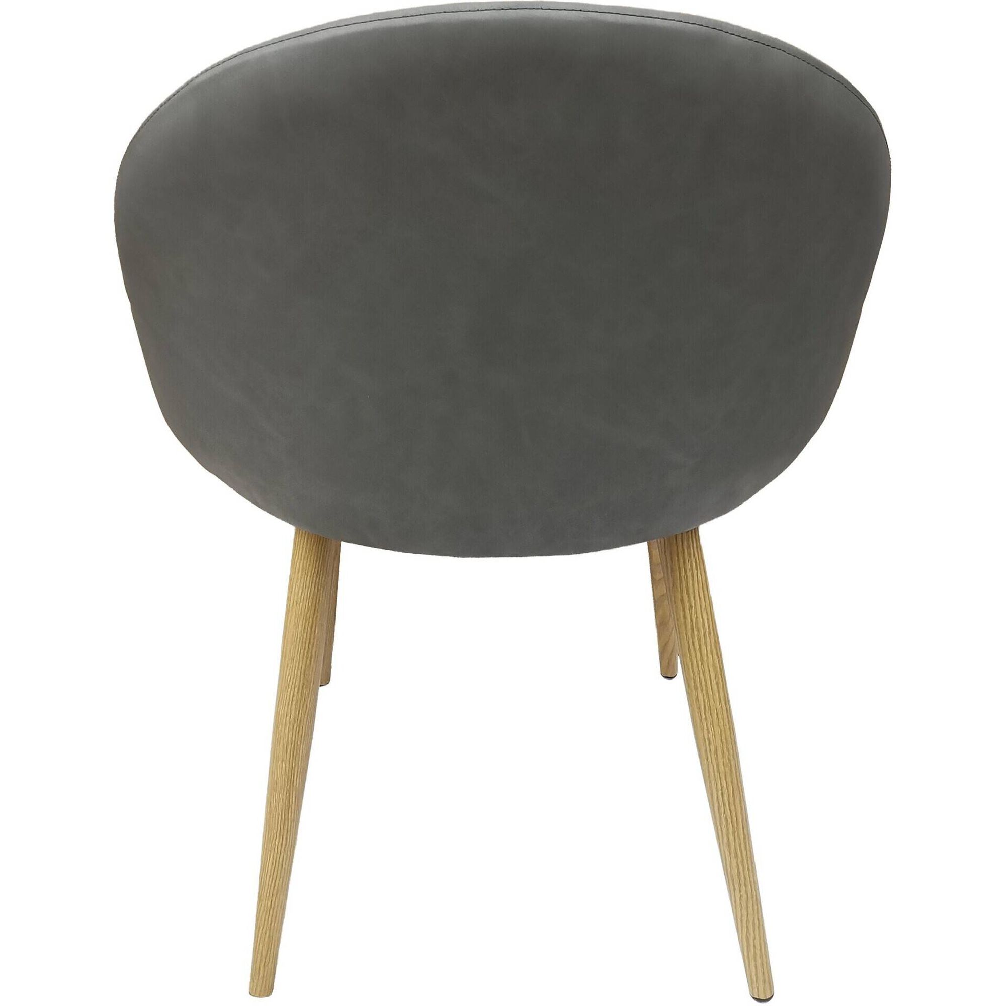 Cadeira Couro Sint&eacute;tico Milan Cinza