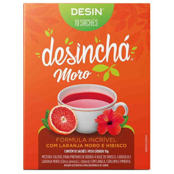 Chá Moro e Hibisco Saquetas Desinchá