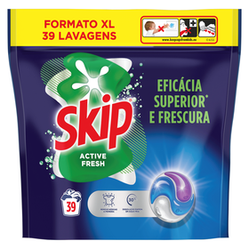 Detergente M&aacute;quina Roupa C&aacute;psulas Active Fresh Skip