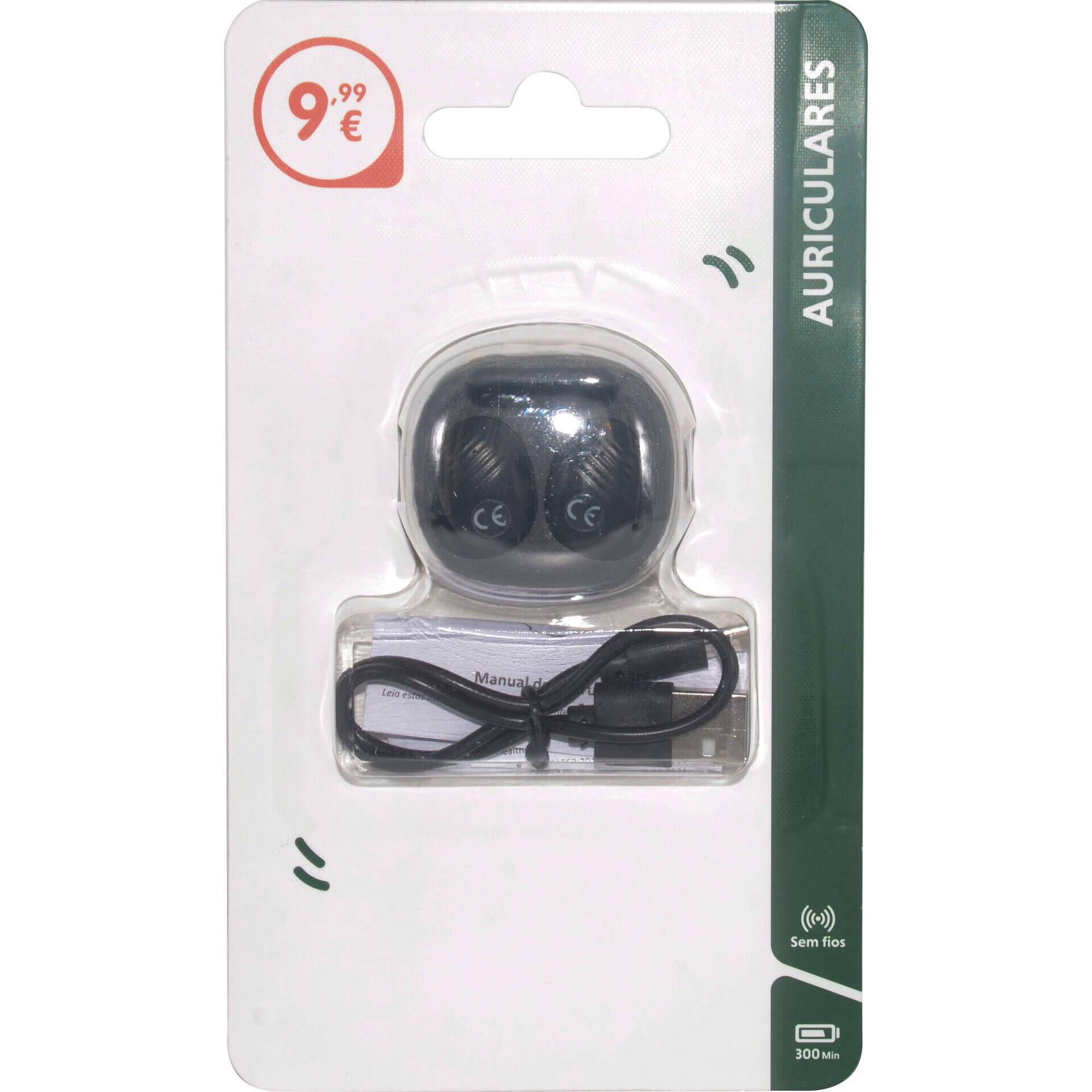Auriculares sem Fios Bluetooth 5.3 Preto Bazar&atilde;o