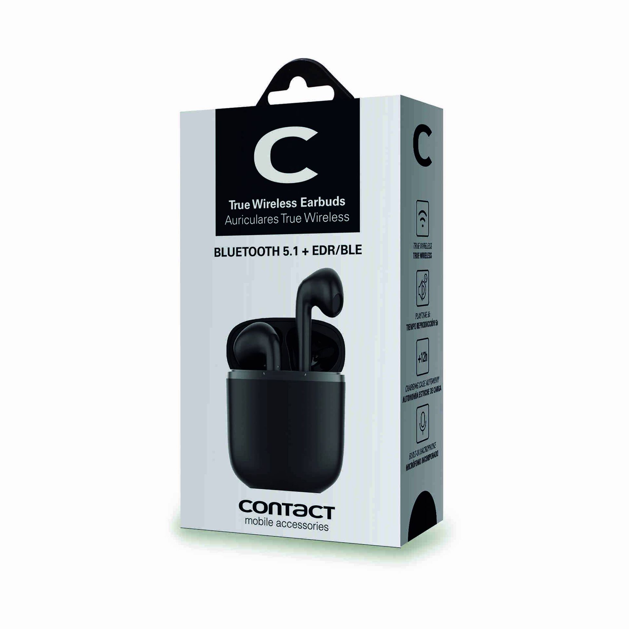 Auricular Wireless com Micro Preto Contact