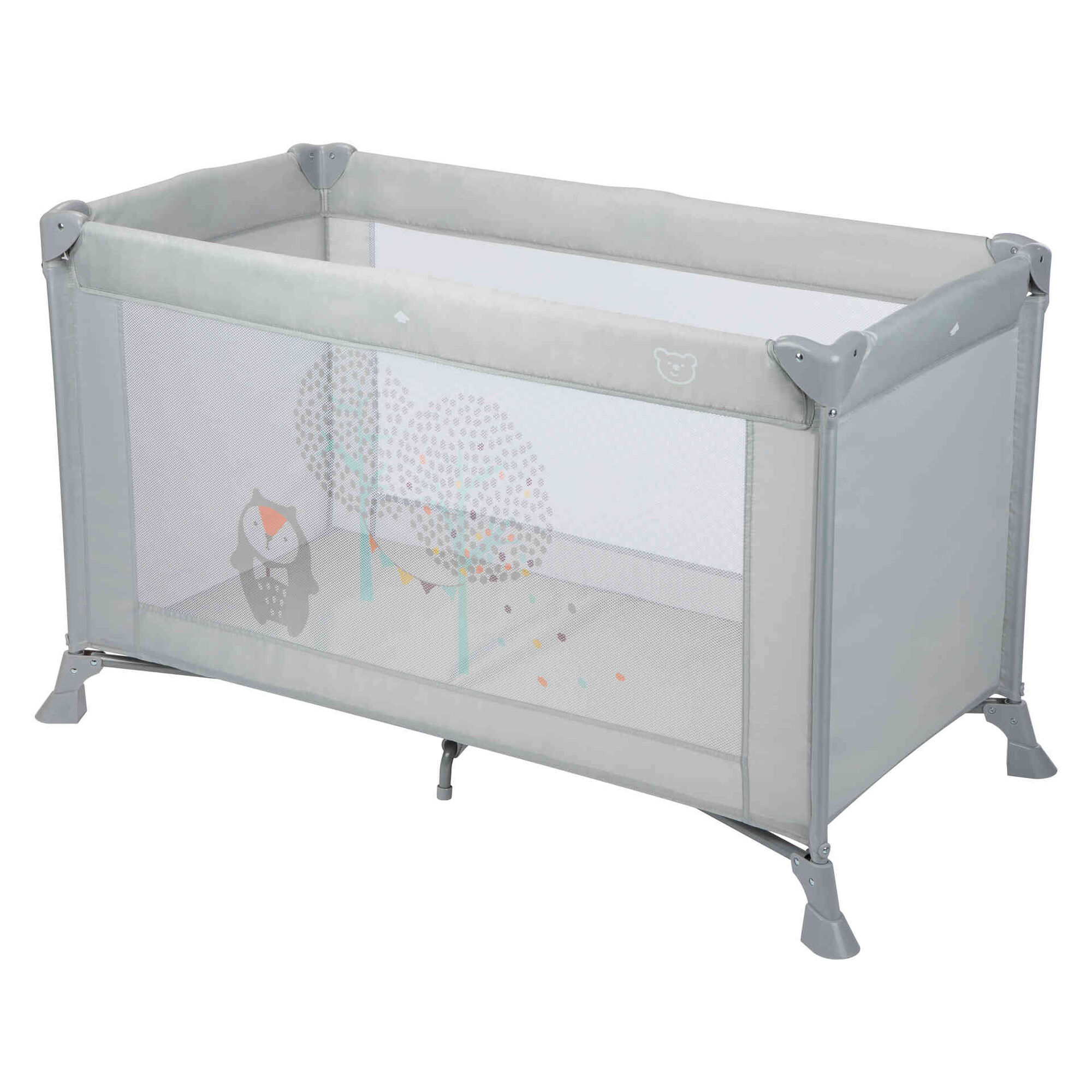 Cama de Viagem Cinza Happy Cama de Viagem Cinza Happy