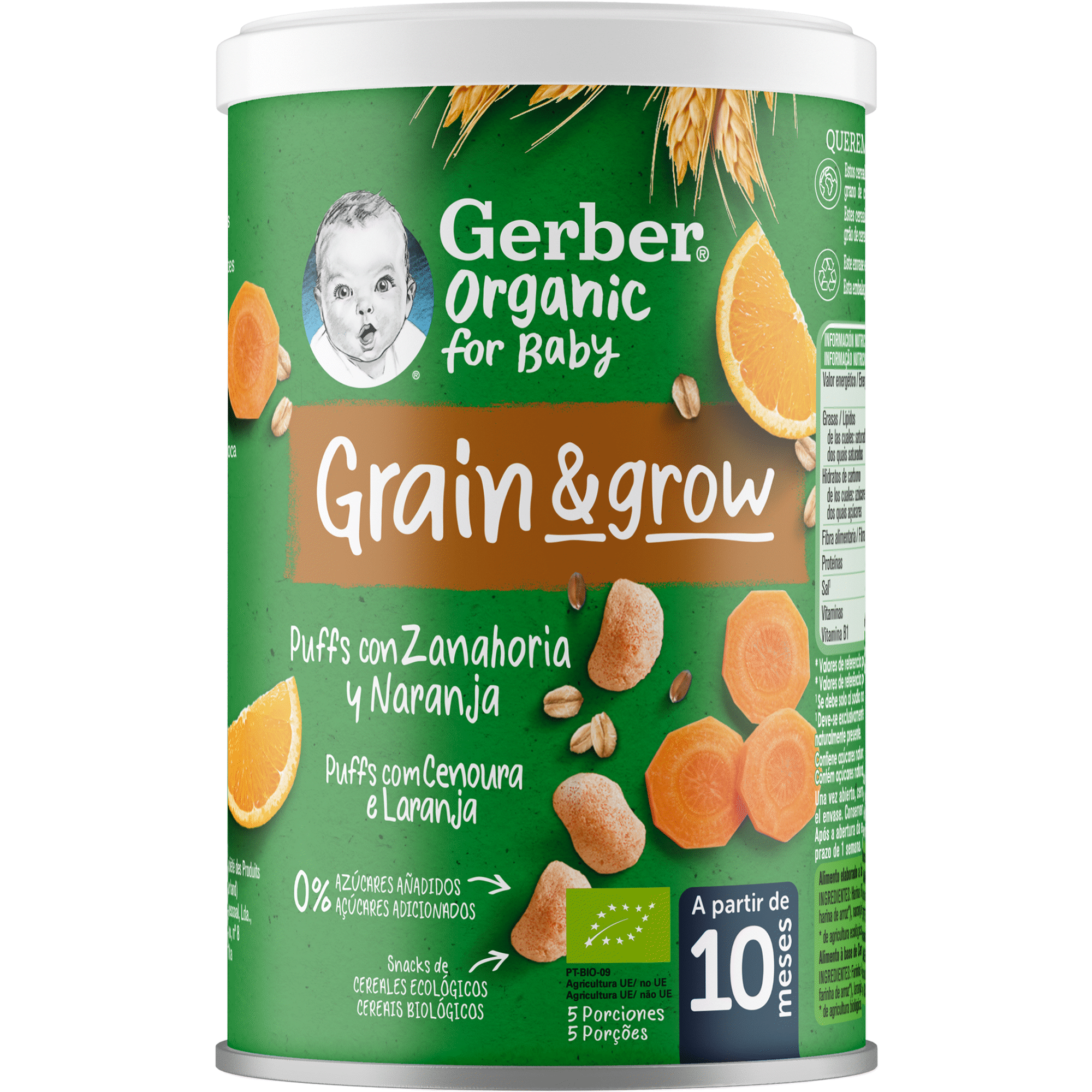 Snack para Bebé Cenoura e Laranja +10M