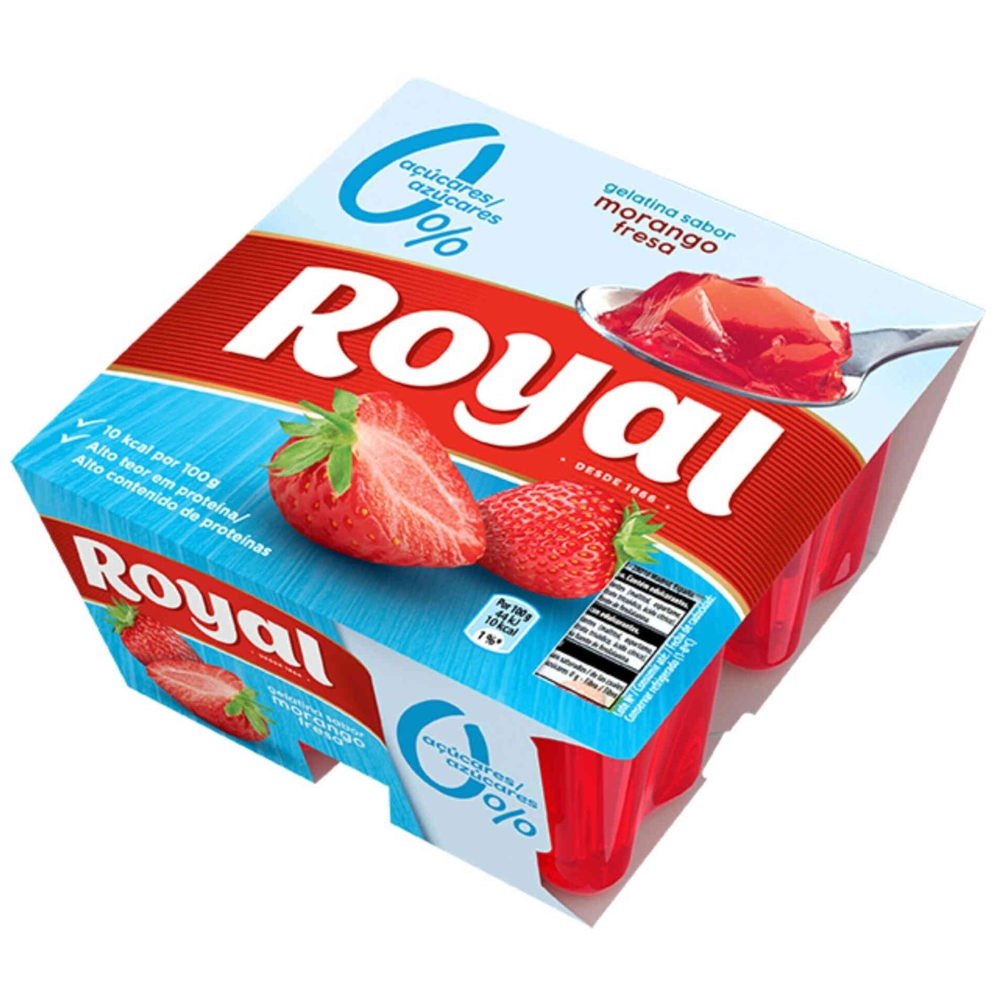 Gelatina Pronta Morango sem Açúcar