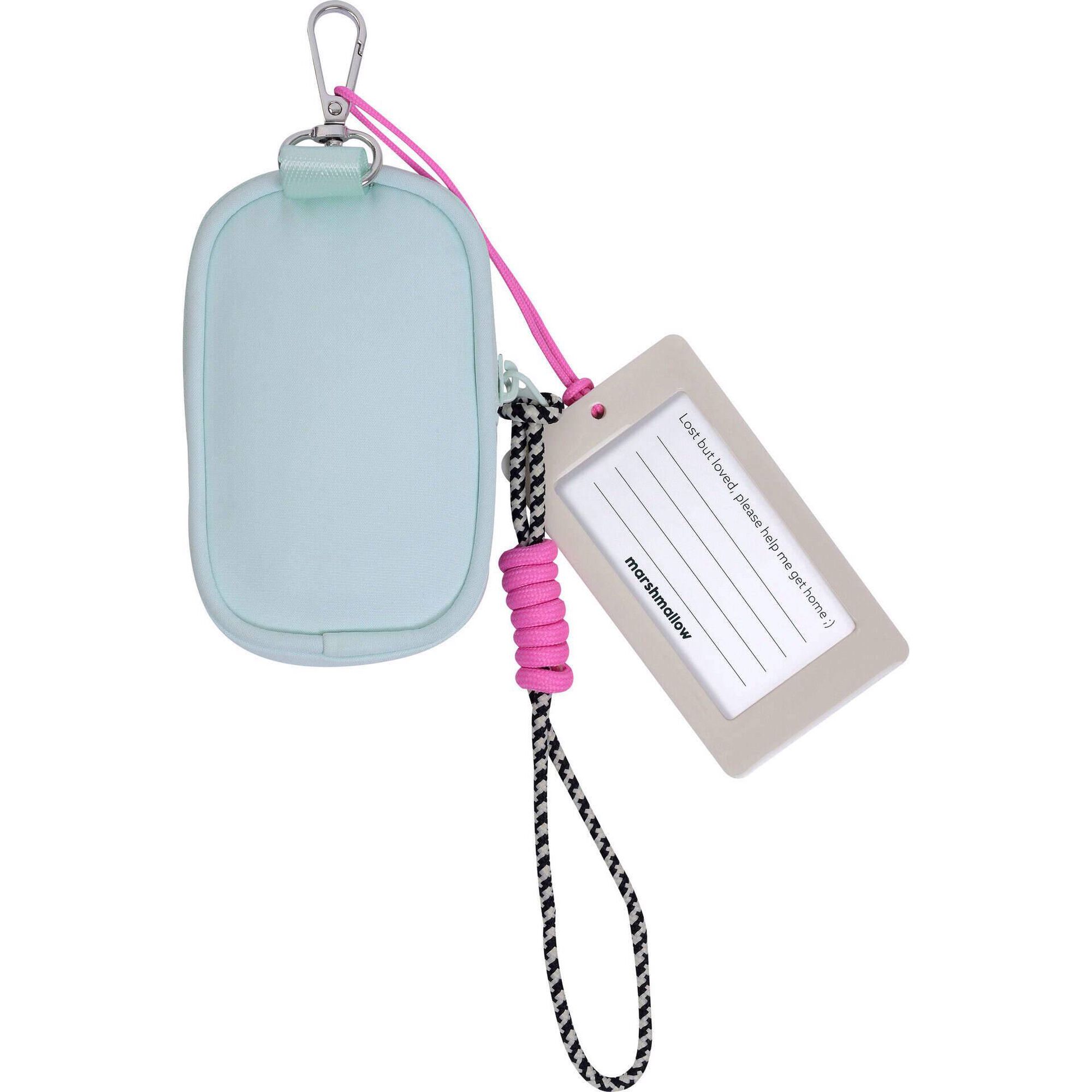 Mini Bolsa e Etiqueta de Viagem Menta Marshmallow