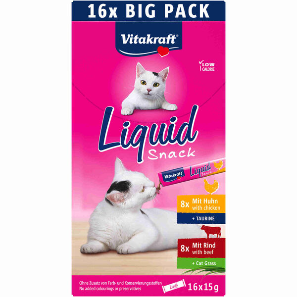 Snack para Gato Líquido Frango e Vaca Vitakraft