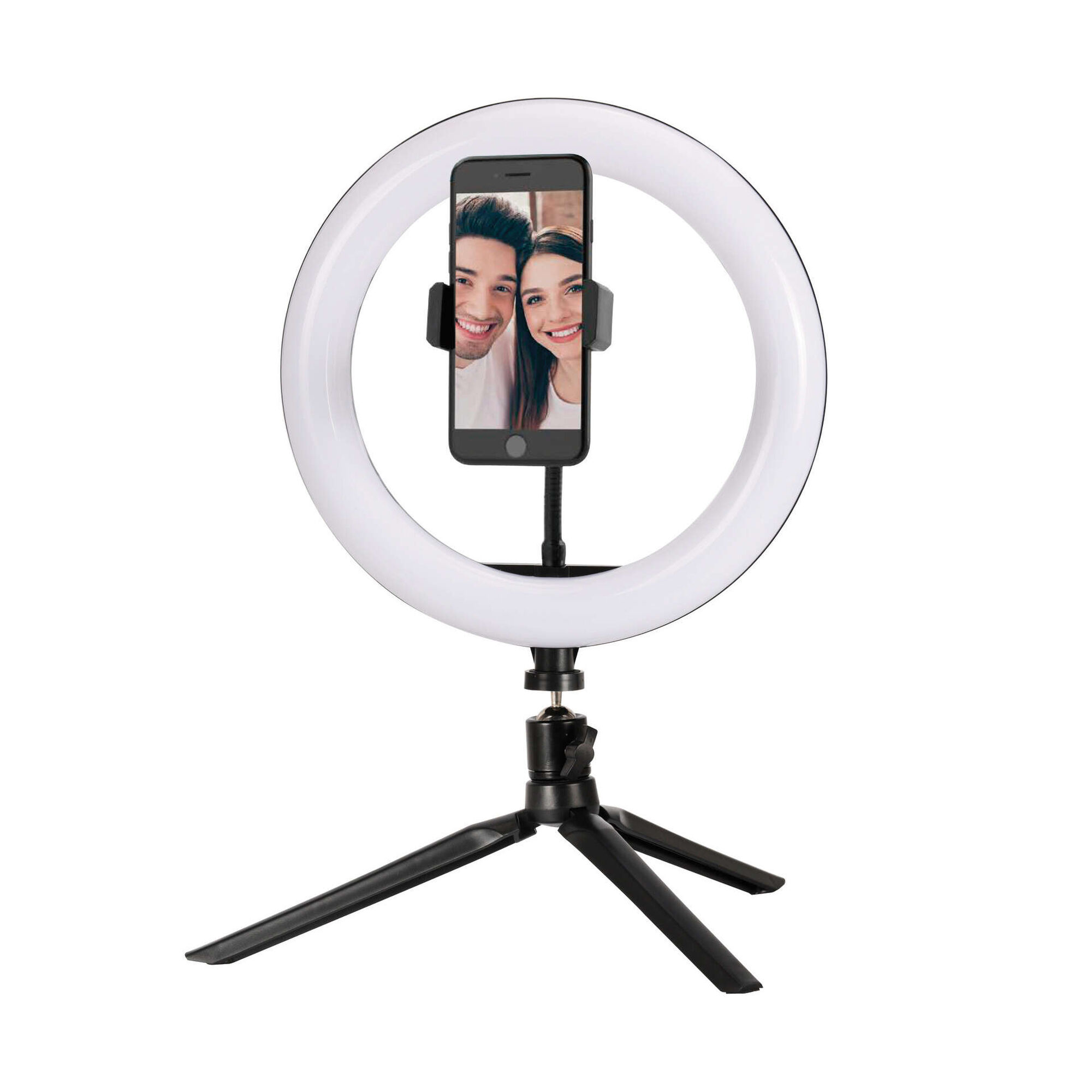 Anel de Luz LED com Suporte para Telemóvel Anel de Luz LED com Suporte para Telemóvel