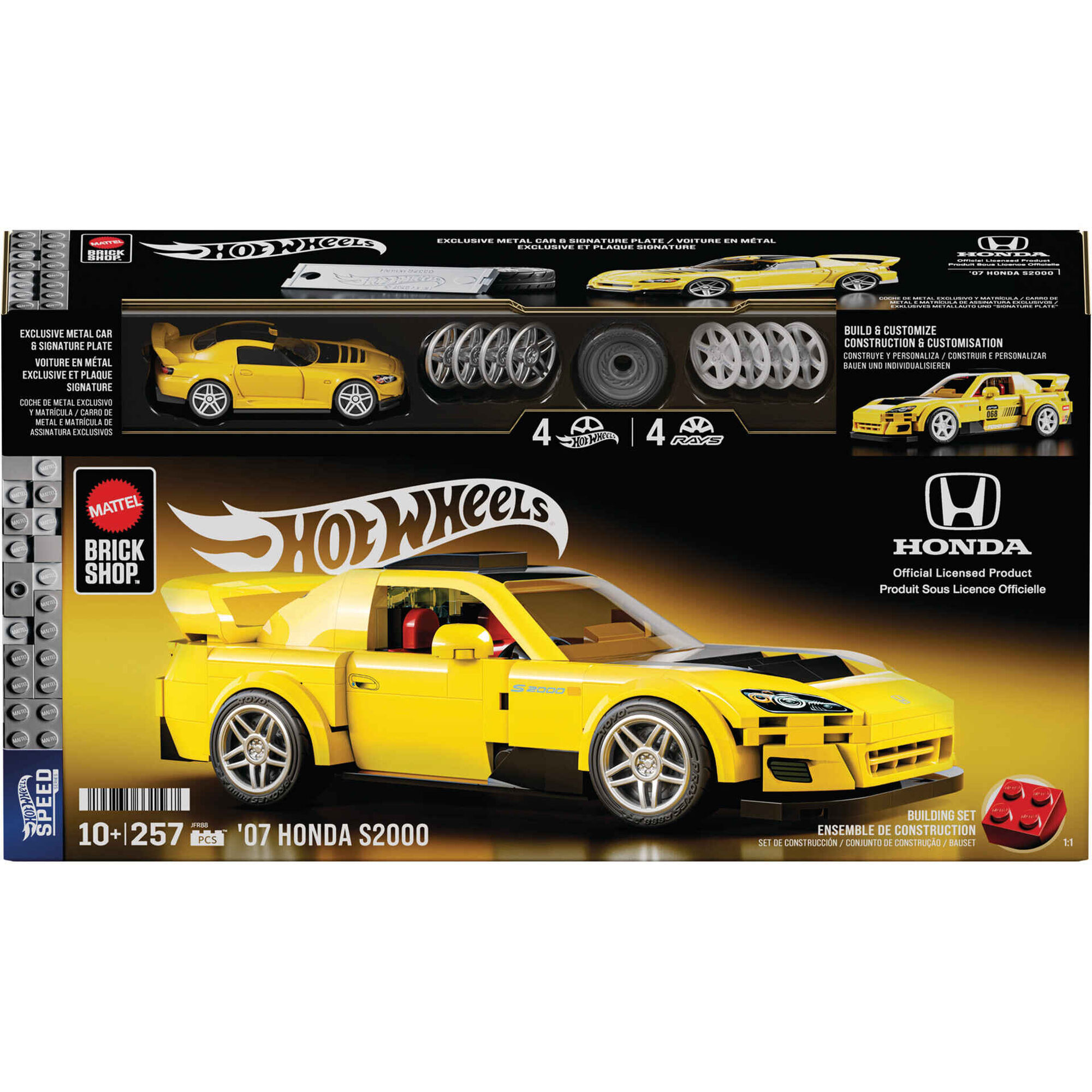Hot Wheels - Kit de Constru&ccedil;&atilde;o '07 Honda S2000 257 Pe&ccedil;as