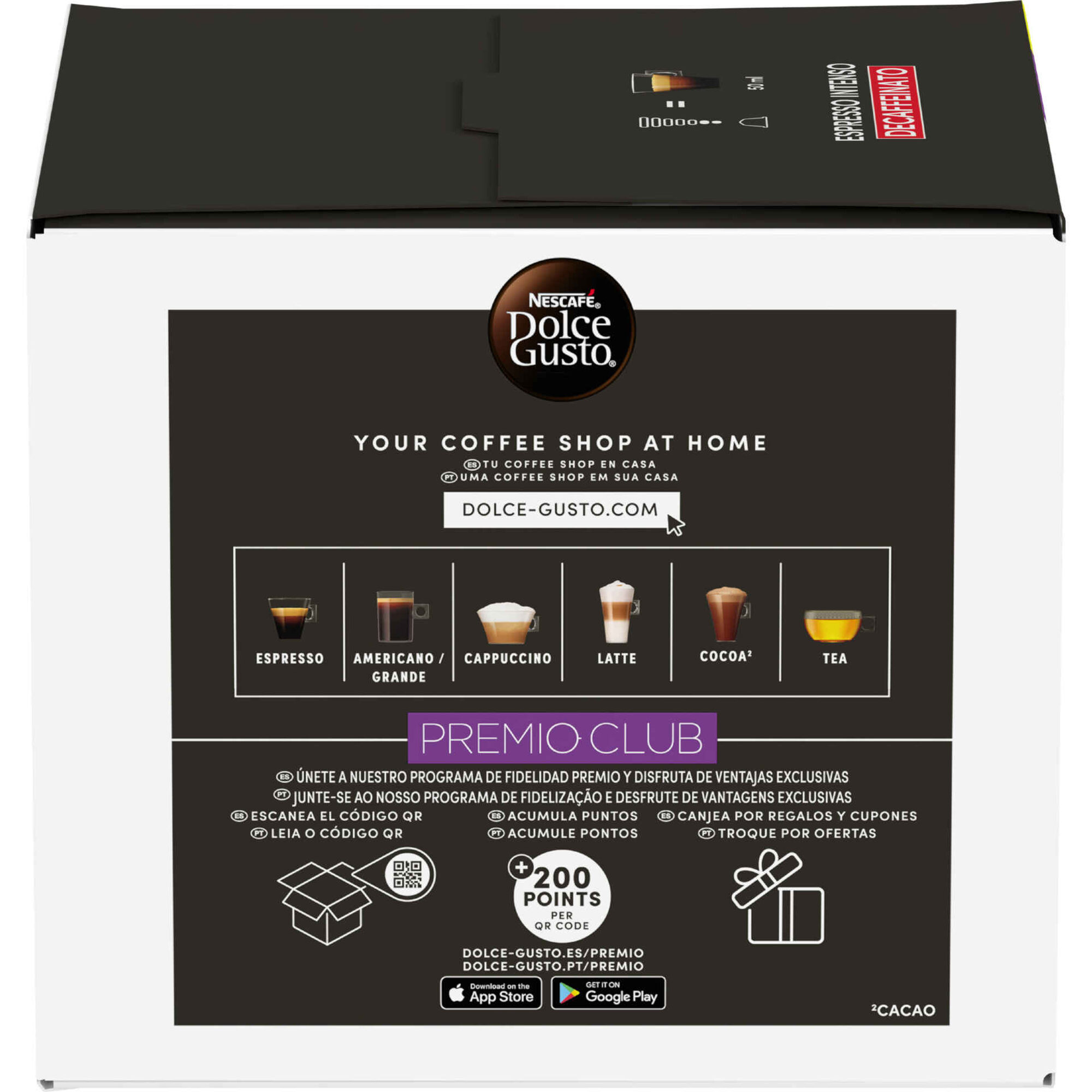 Cápsulas de Café Descafeinado Espresso Intenso Int 7