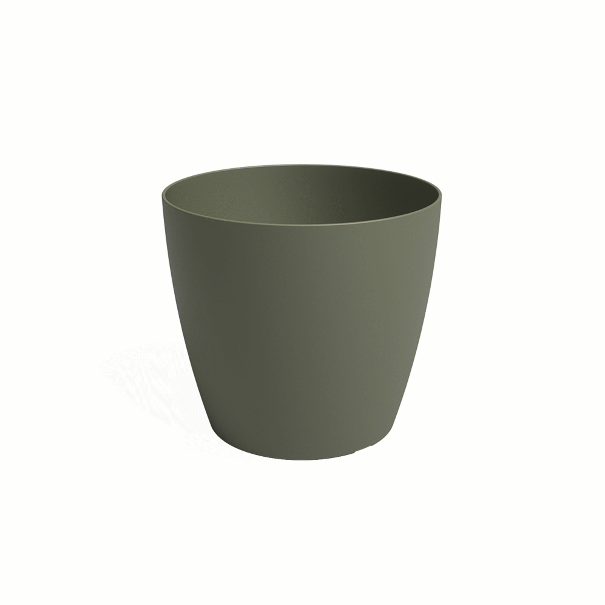 Vaso Redondo Plástico 9cm Verde Seco