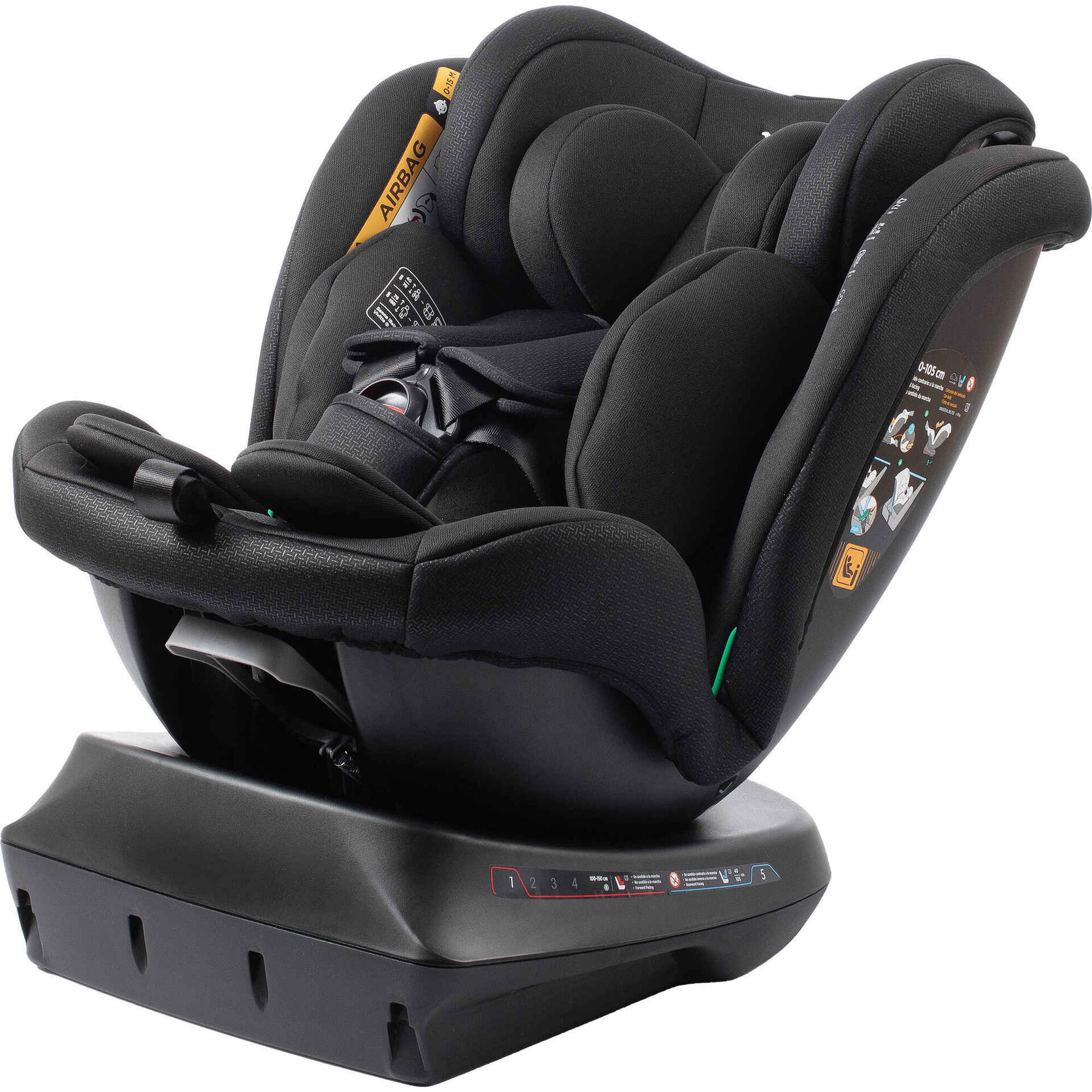 Cadeira Auto I-Size 40-150cm Rotativa Preta Sanna Ibelt Vivitta