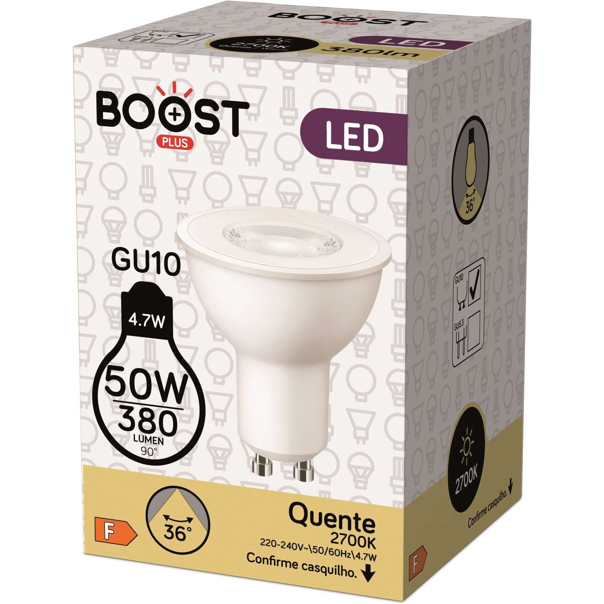 L&acirc;mpada LED Basic Dicr&oacute;ica GU10 2700K 50W Boost