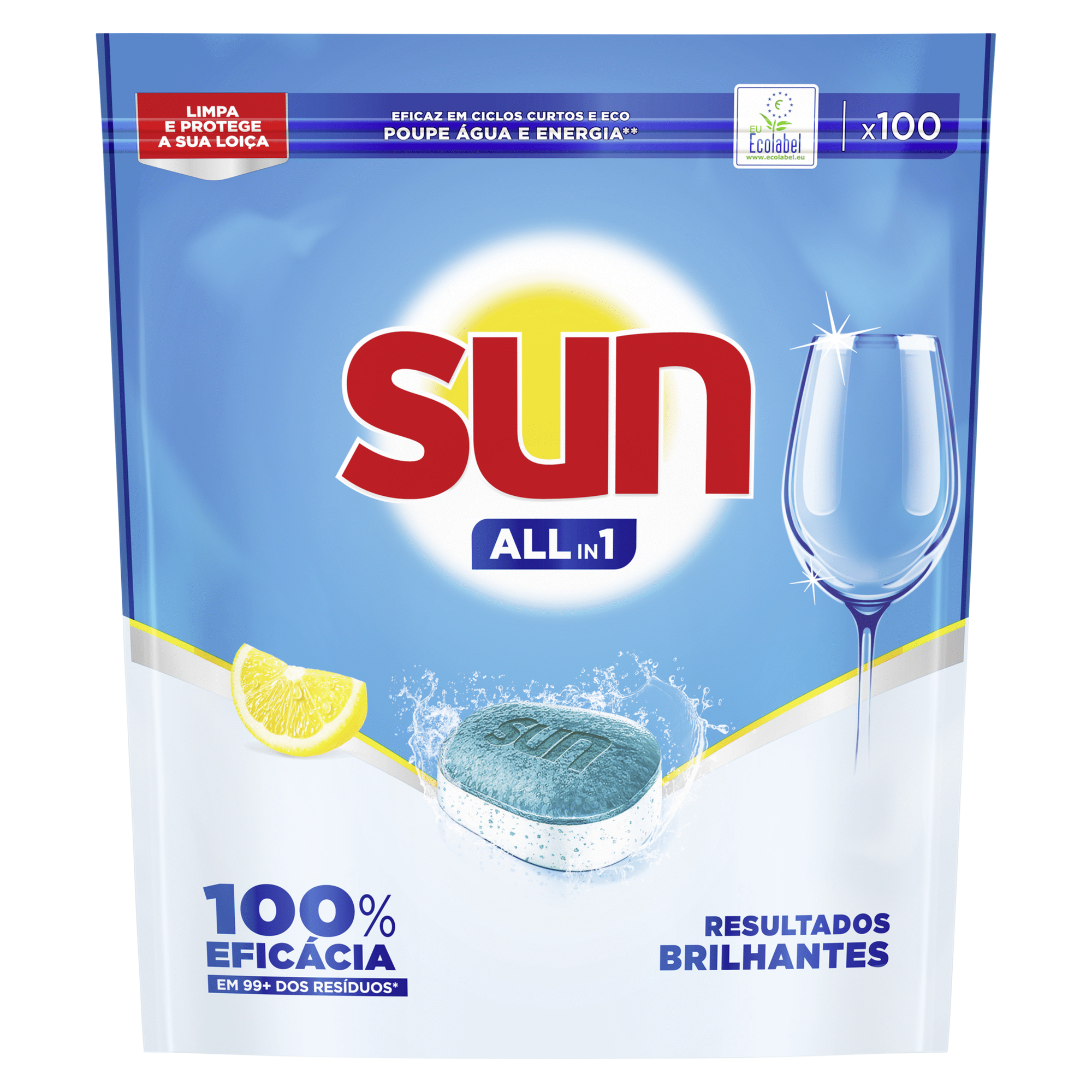 Detergente Máquina Loiça Pastilhas All in 1 Limão