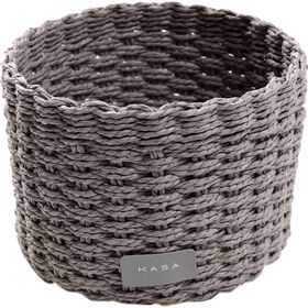 Cesto WC Redondo 19x14cm Cinza Claro