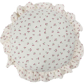 Almofada 36cm Redonda All Over Cerejas Kasa