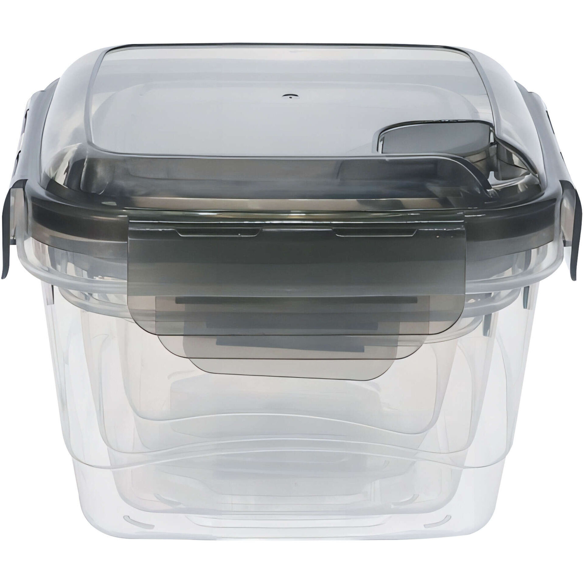 Conjunto 3 Caixas Quadradas Cinza Lock