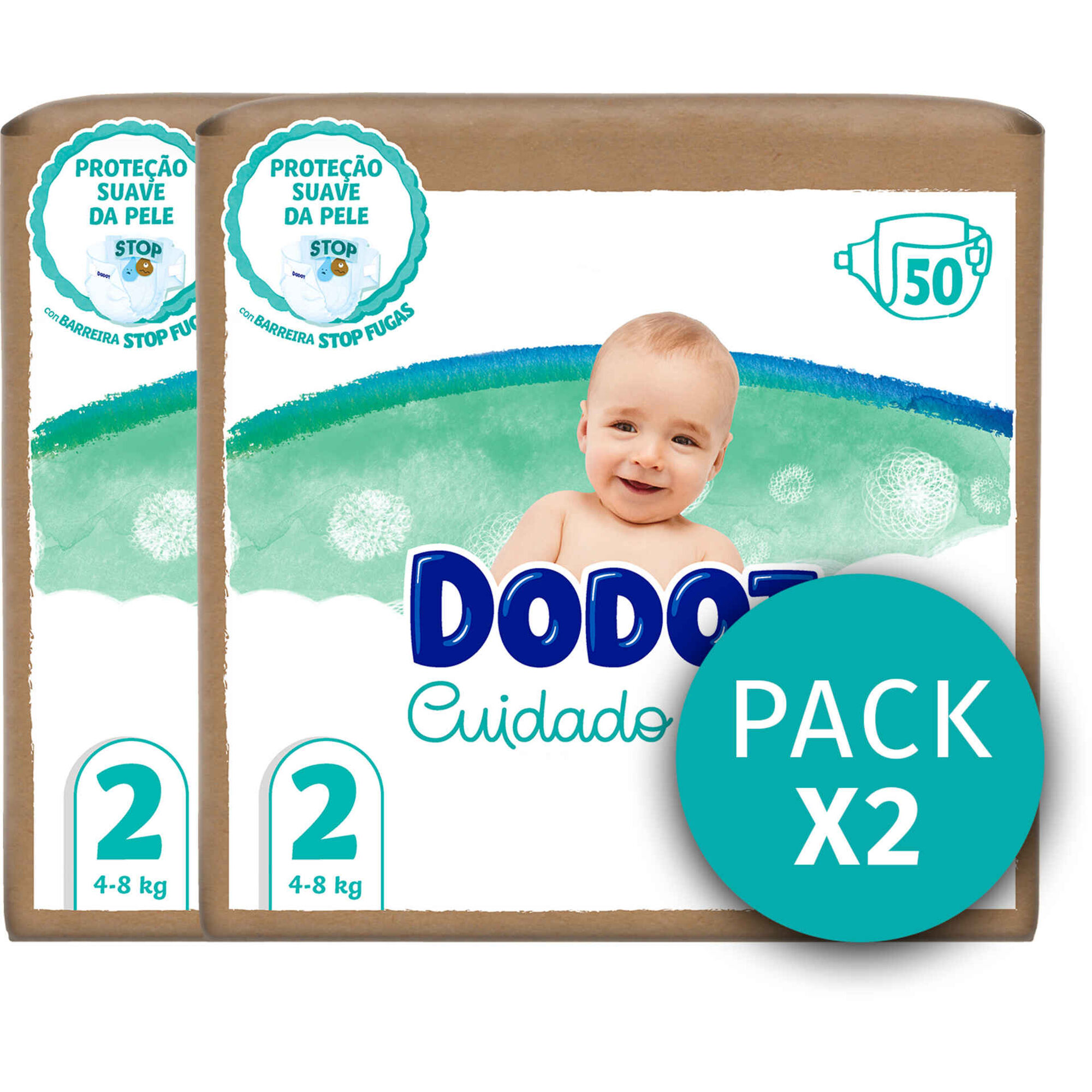 Fraldas Cuidado Total 4-8kg T2