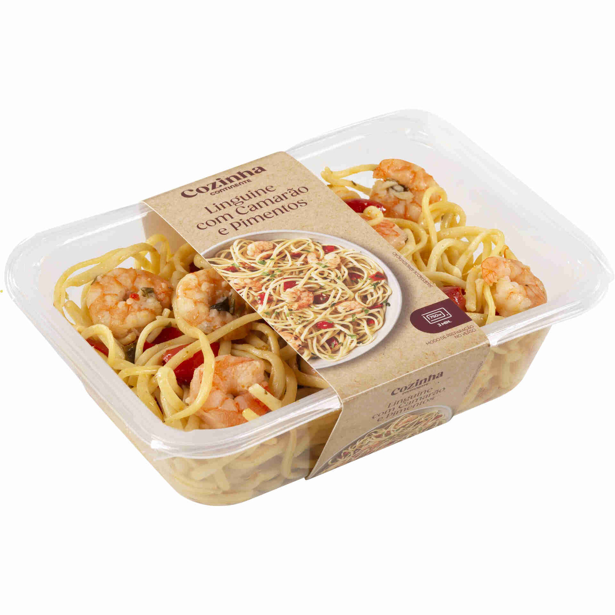 Linguine com Camar&atilde;o e Pimentos Cozinha Continente