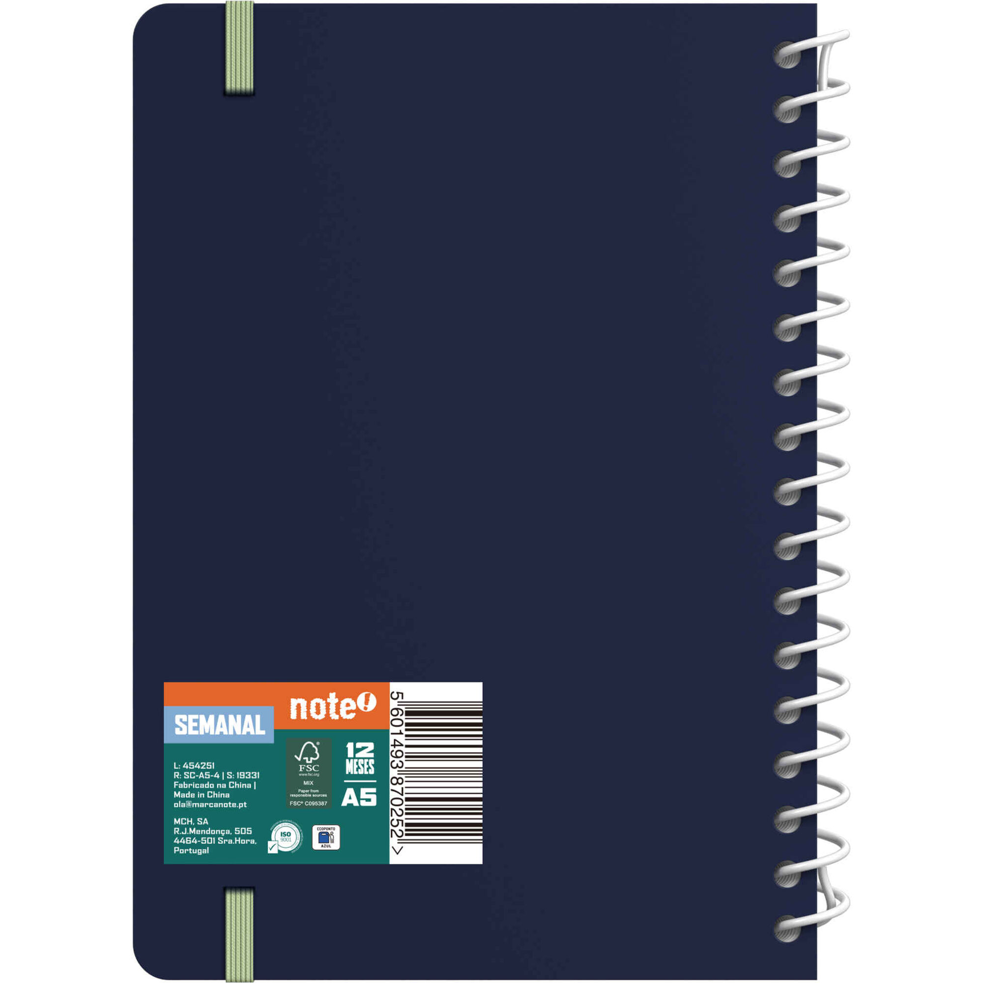 Agenda A5 2027 Classic (v&aacute;rias cores) Note!