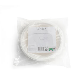 Conjunto 10 Ta&ccedil;as Papel Branco 35cl