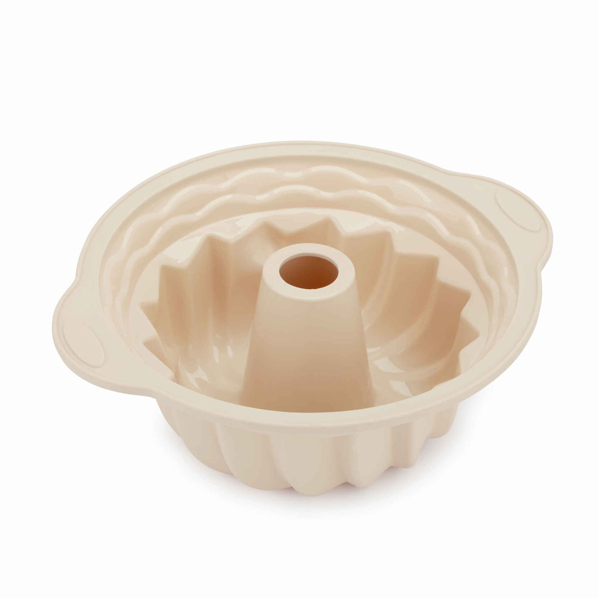 Forma Redonda Furo Silicone 29cm Bege Chefe