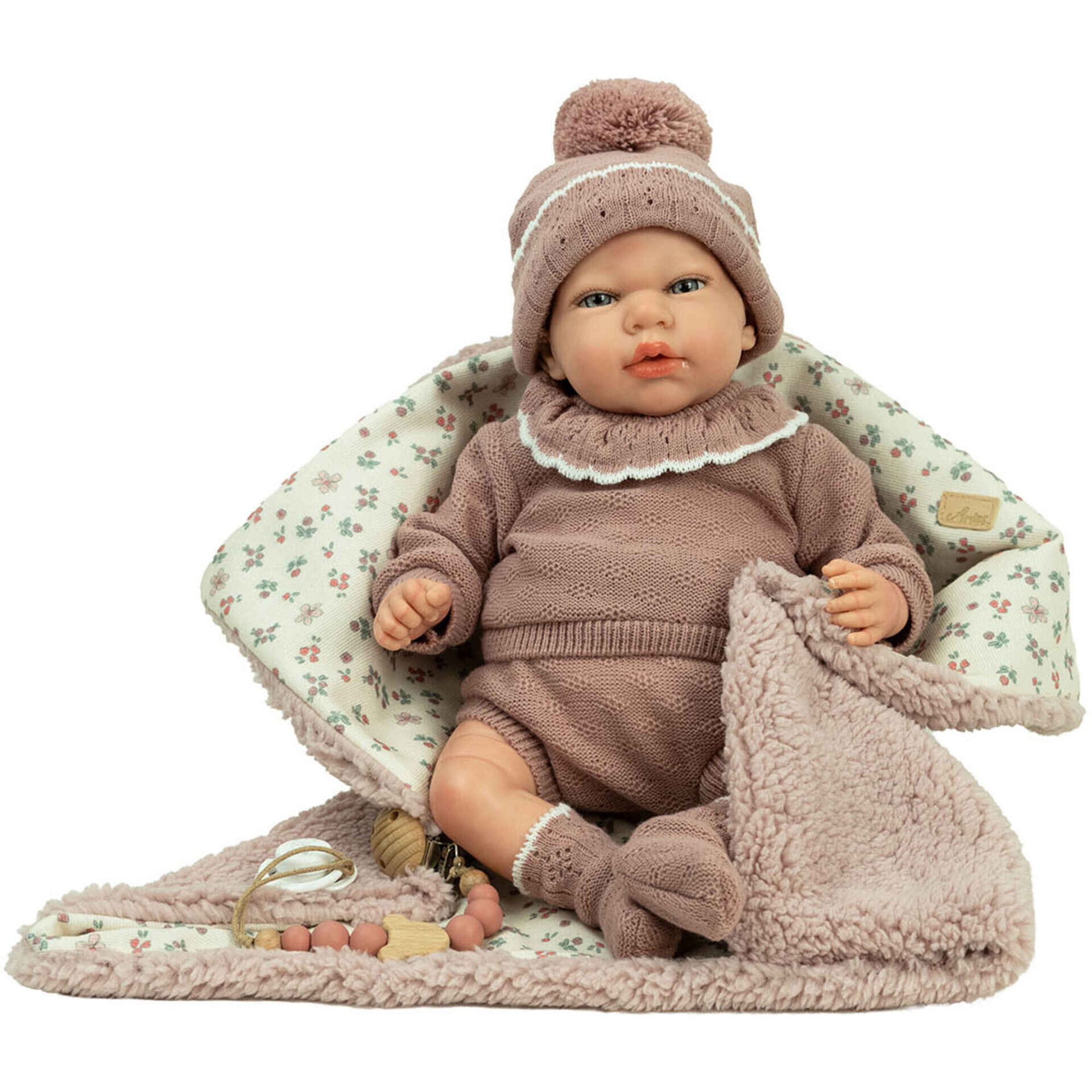 Reborn - Beb&eacute; Greta Rosa com Manta
