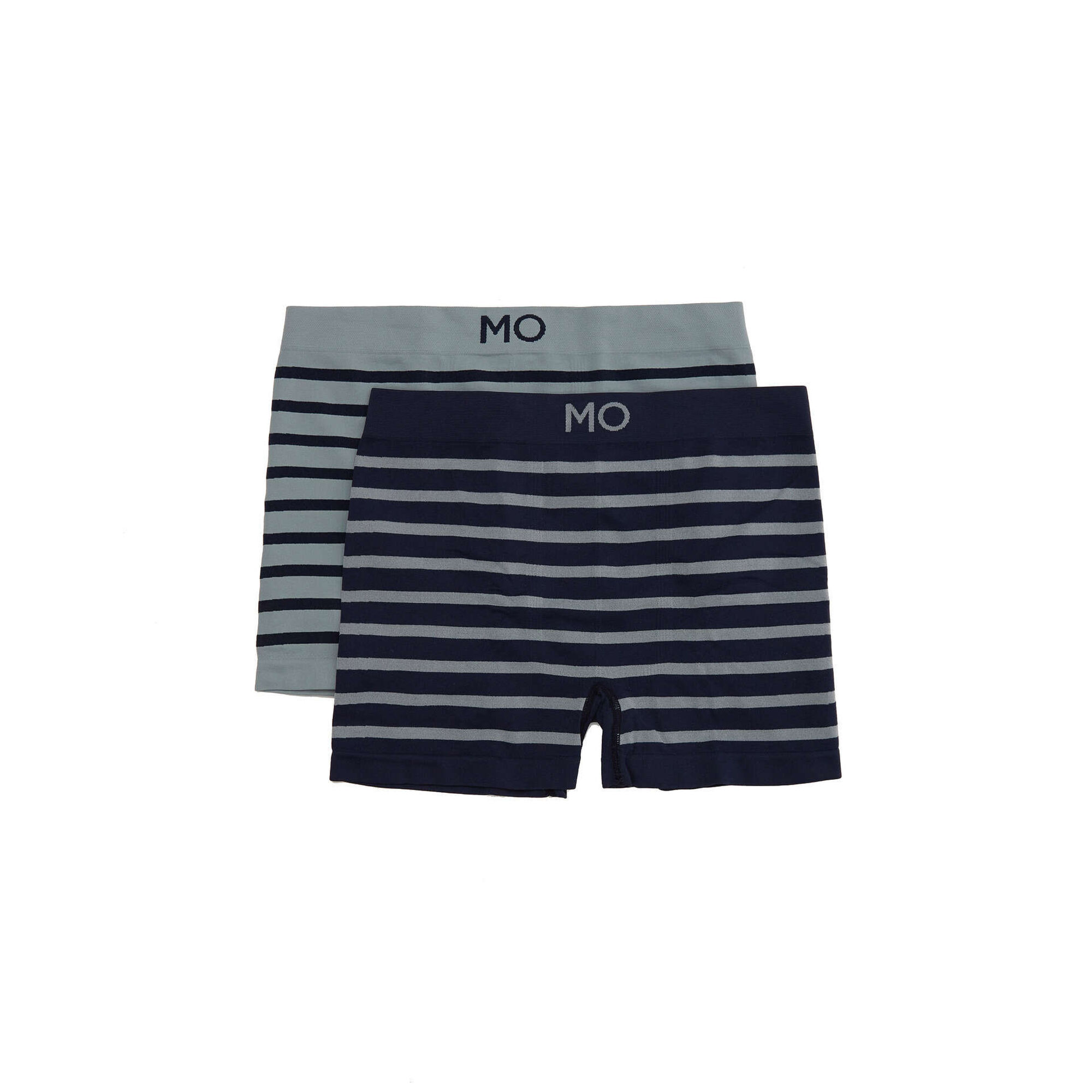 Conjunto 2 Boxers Riscas Cinza e Azul 8 - 9 Anos Menino Conjunto 2 Boxers Riscas Cinza e Azul 8 - 9 Anos Menino