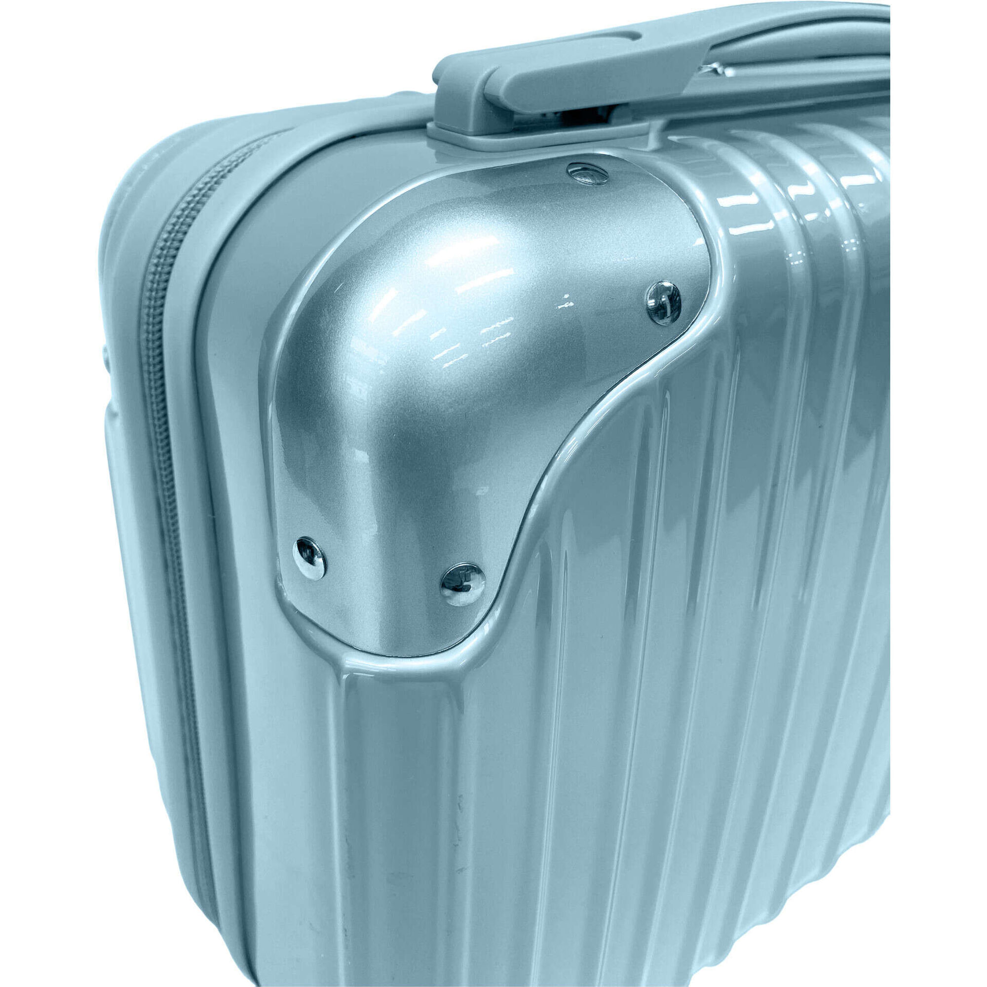 Necessaire Azul Met&aacute;lico Marshmallow