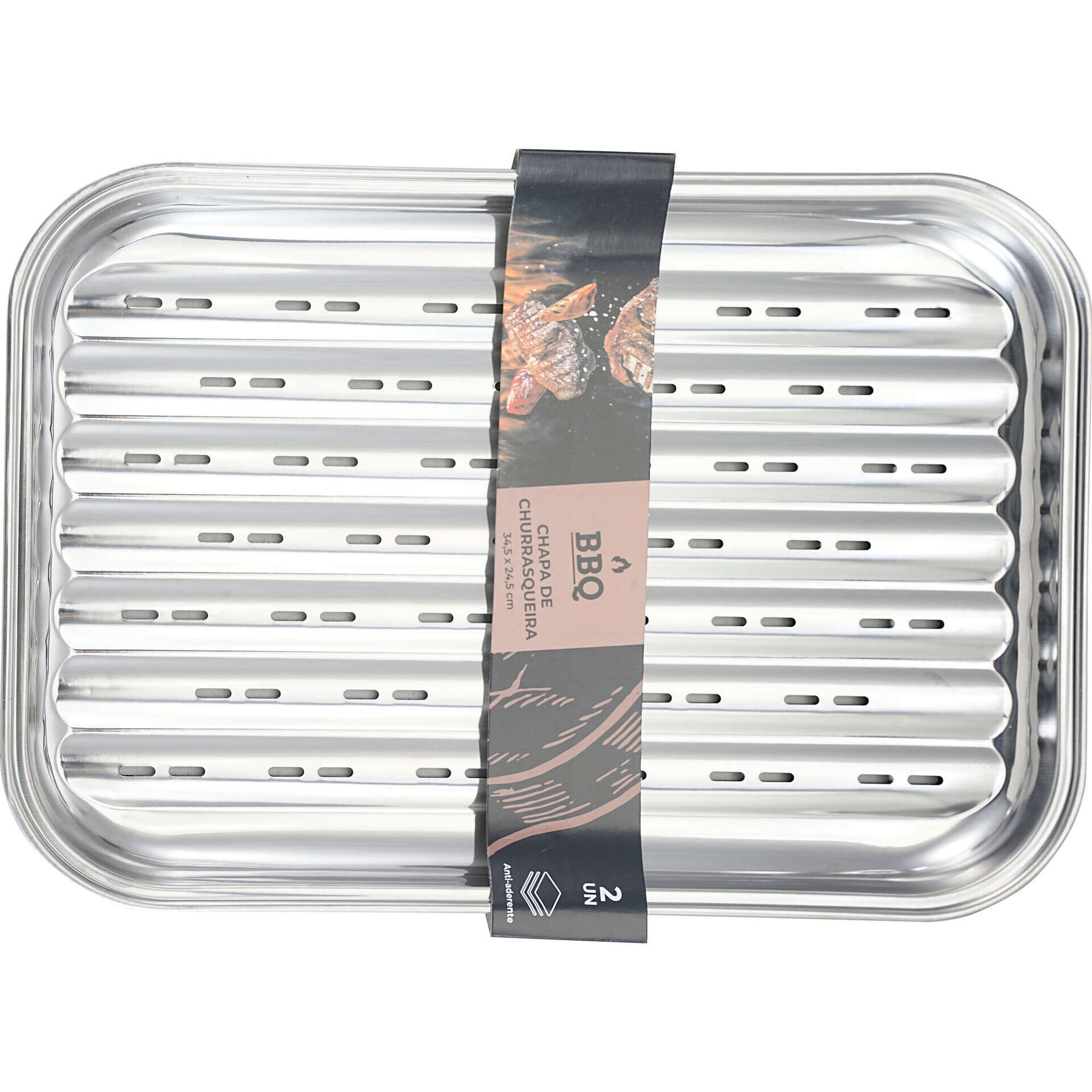 Conjunto 2 Chapas de Churrasqueira para Barbecue BBQ Collection