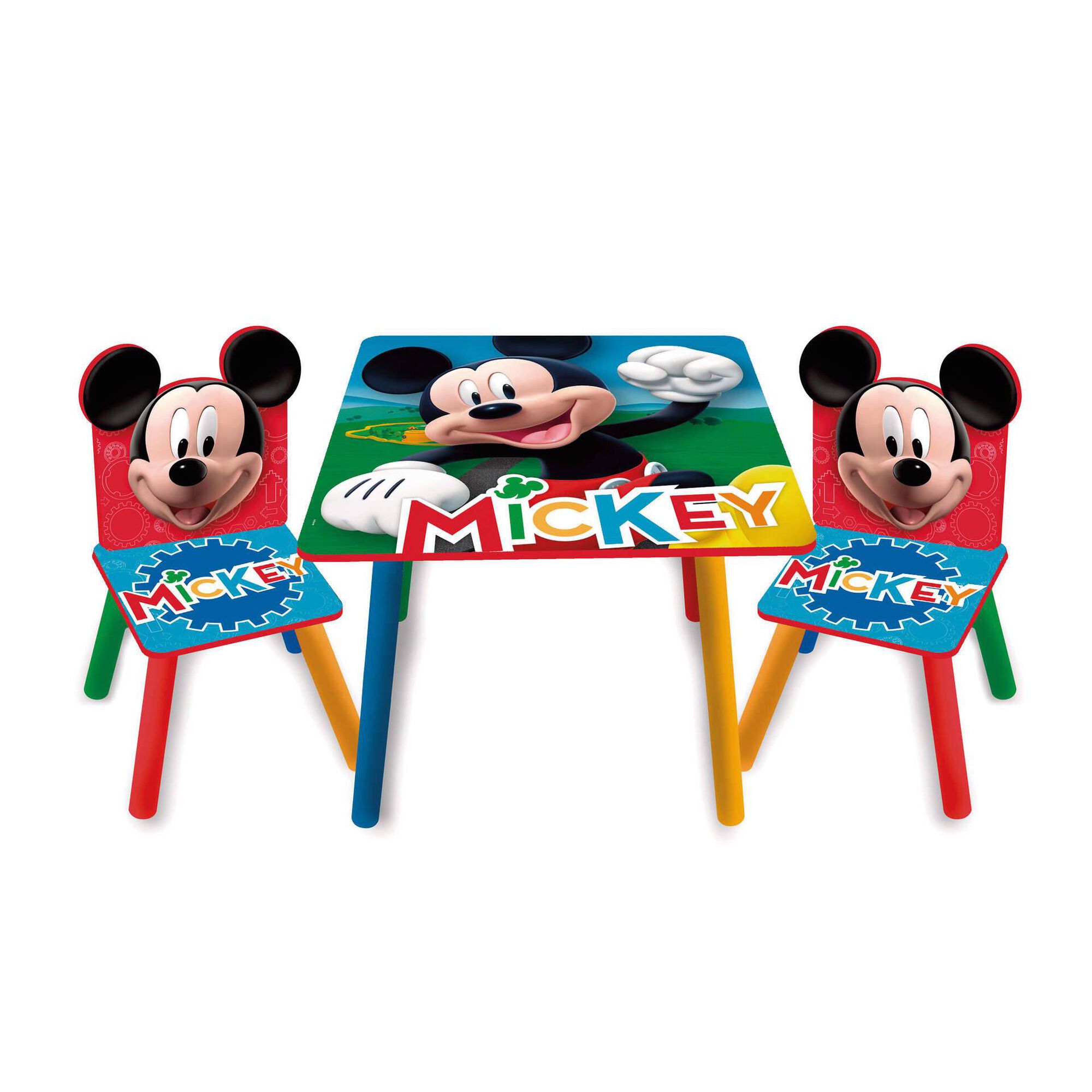 Conjunto Mesa e 2 Cadeiras Madeira Mickey