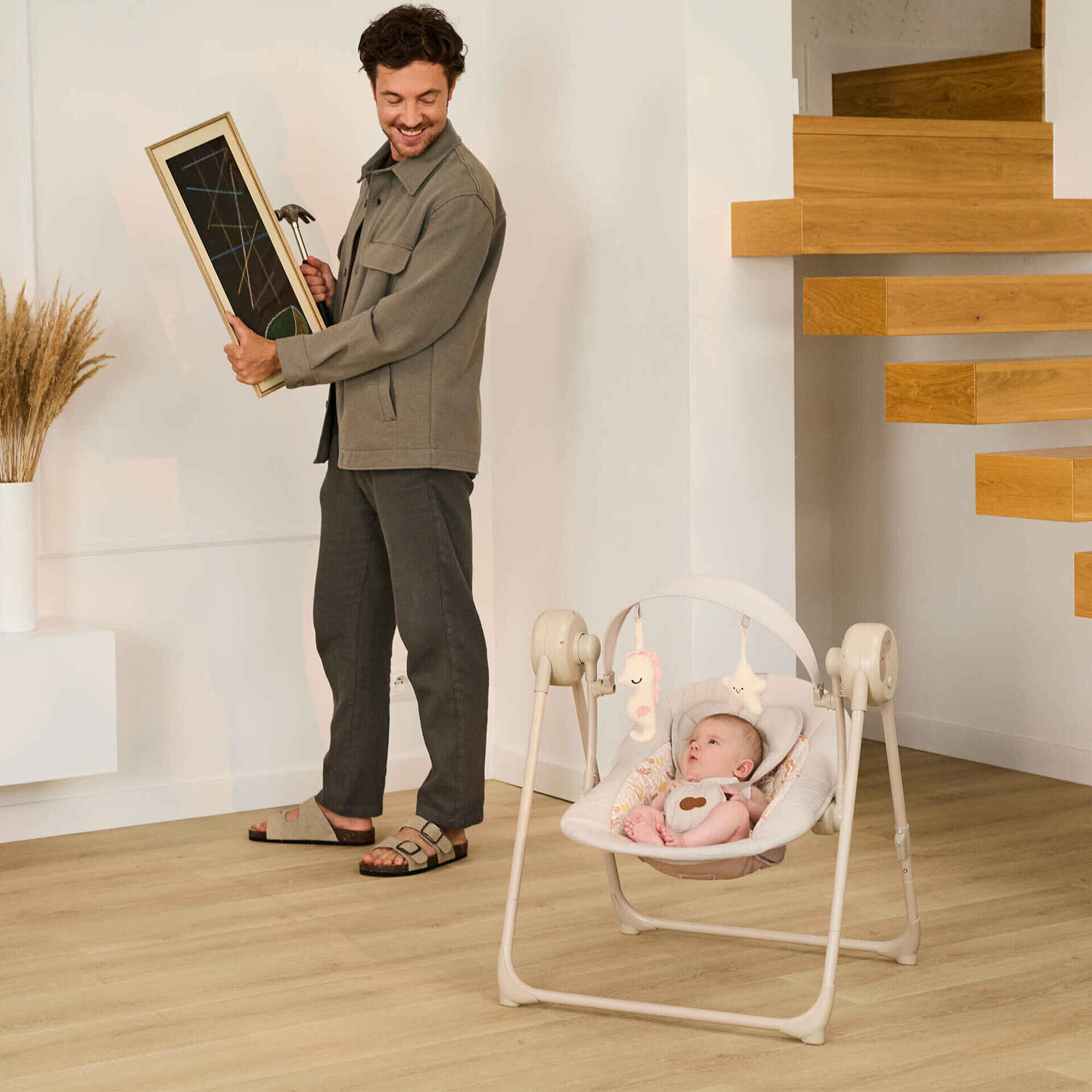 Cadeira de Repouso Swingee Bege Kinderkraft