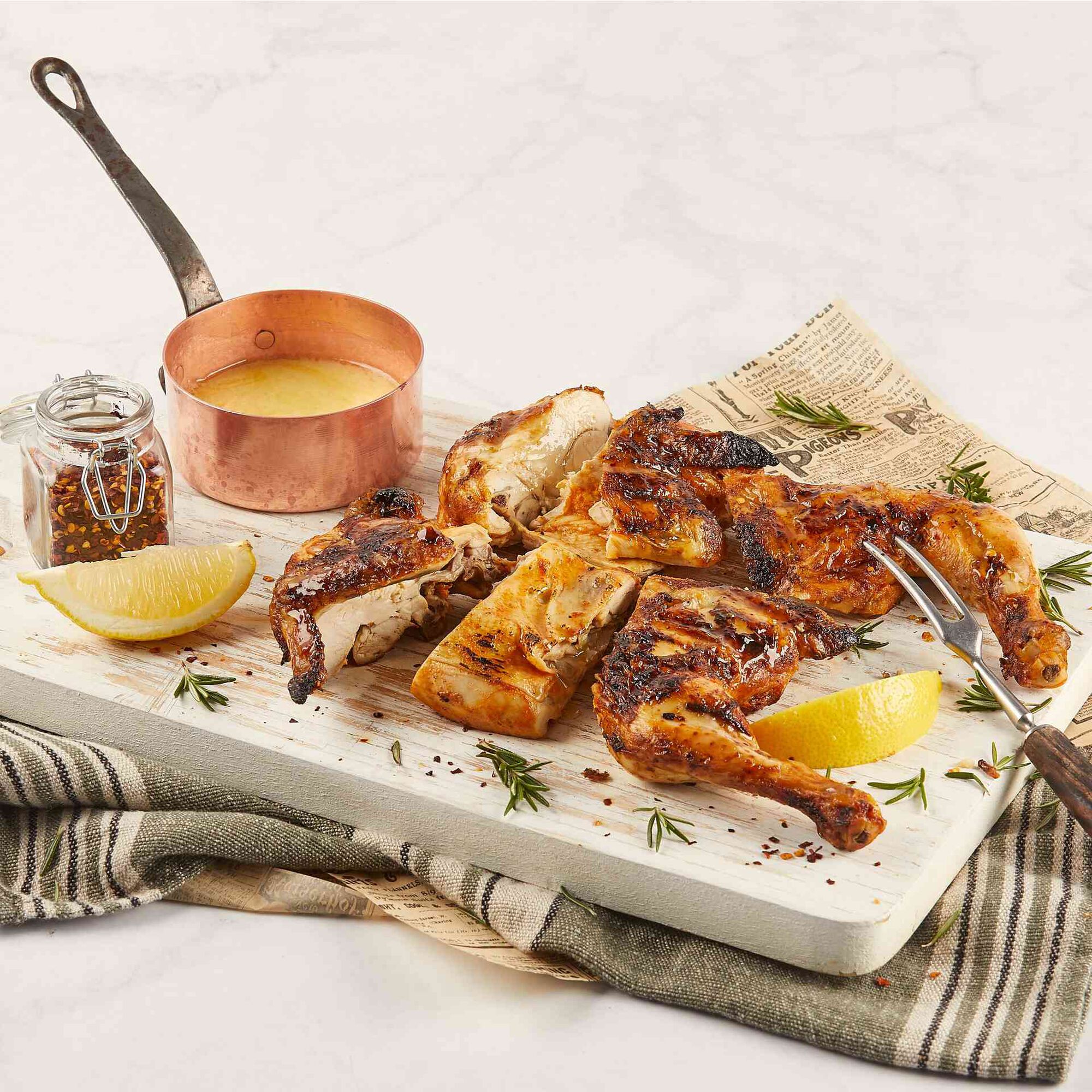 Frango sem Osso Assado com molho de Limão