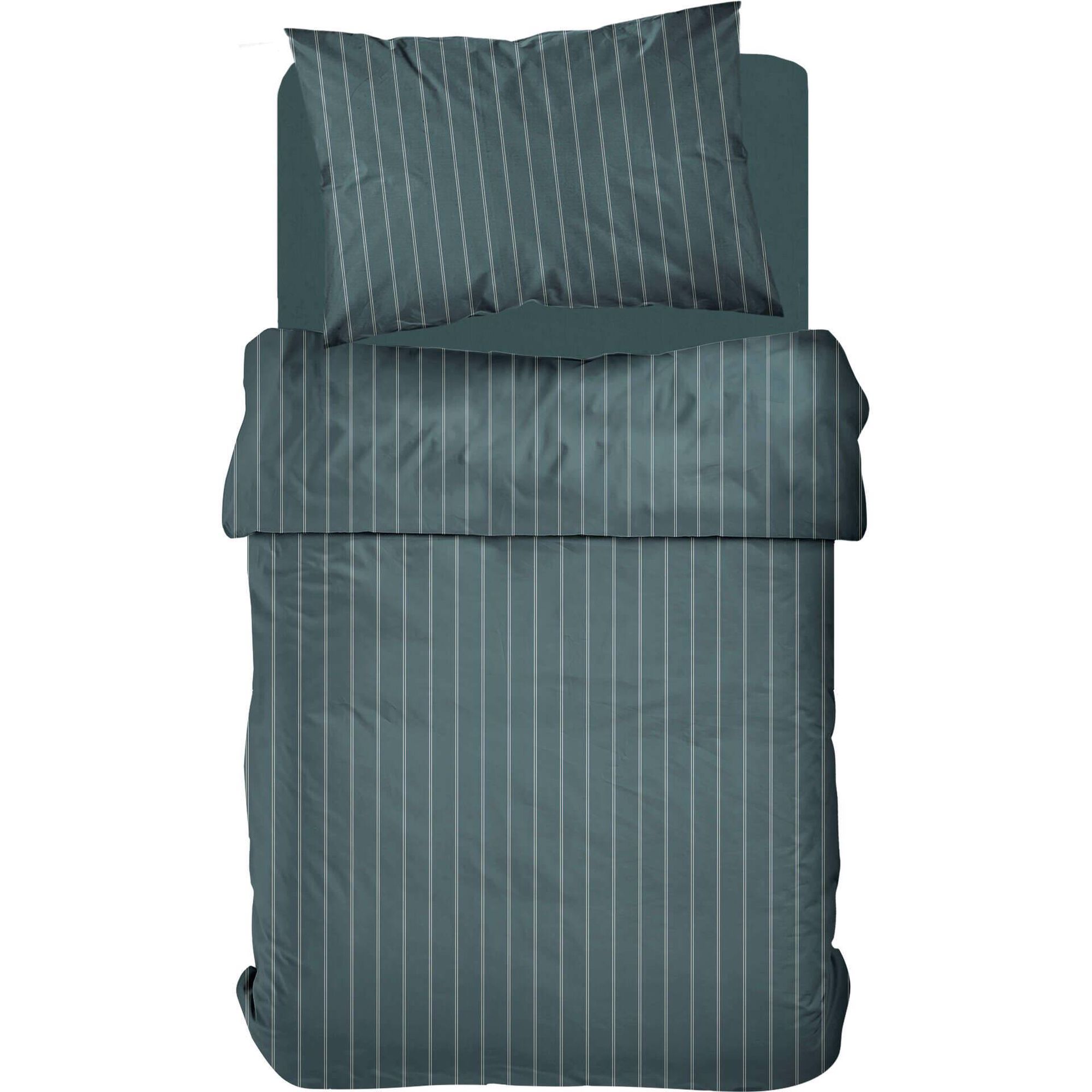 Conjunto de Len&ccedil;&oacute;is Algod&atilde;o Riscas Verdes Kasa