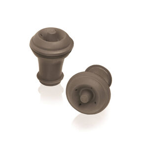 Conjunto 2 Rolhas Vácuo Borracha Cinza Vacuvin