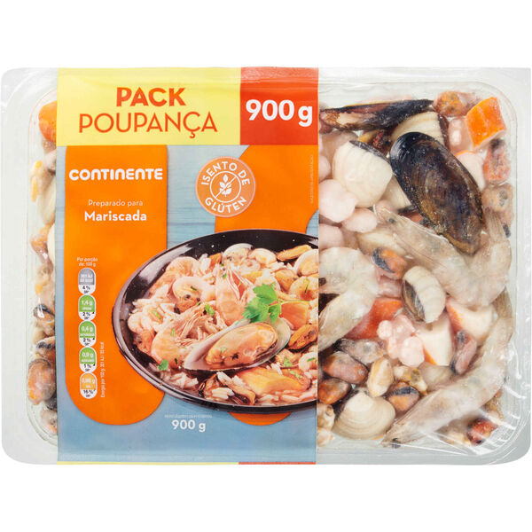 Preparado para Mariscada Congelado Pack Poupança Continente