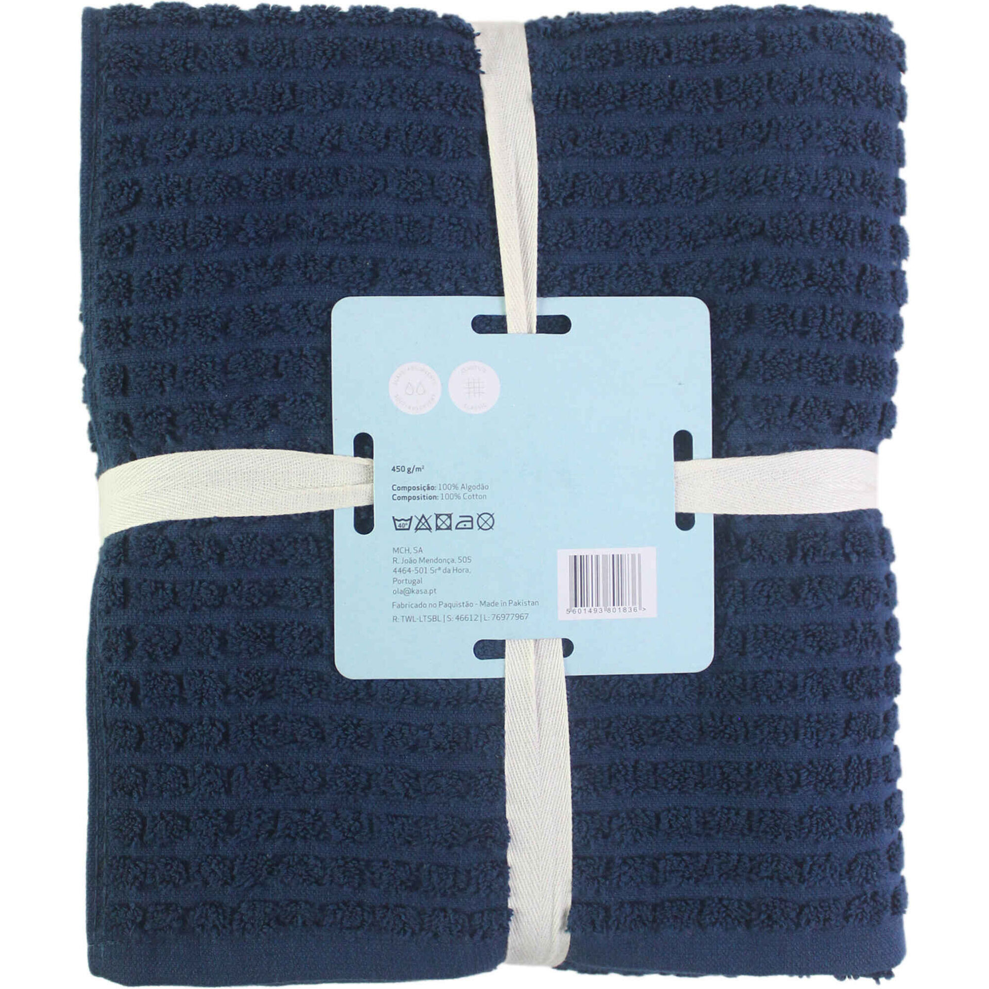 Conjunto 3 Toalhas 450g/m2 Lotus Azul Kasa