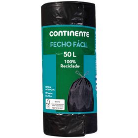 Sacos Lixo Fecho Fácil 50 lt