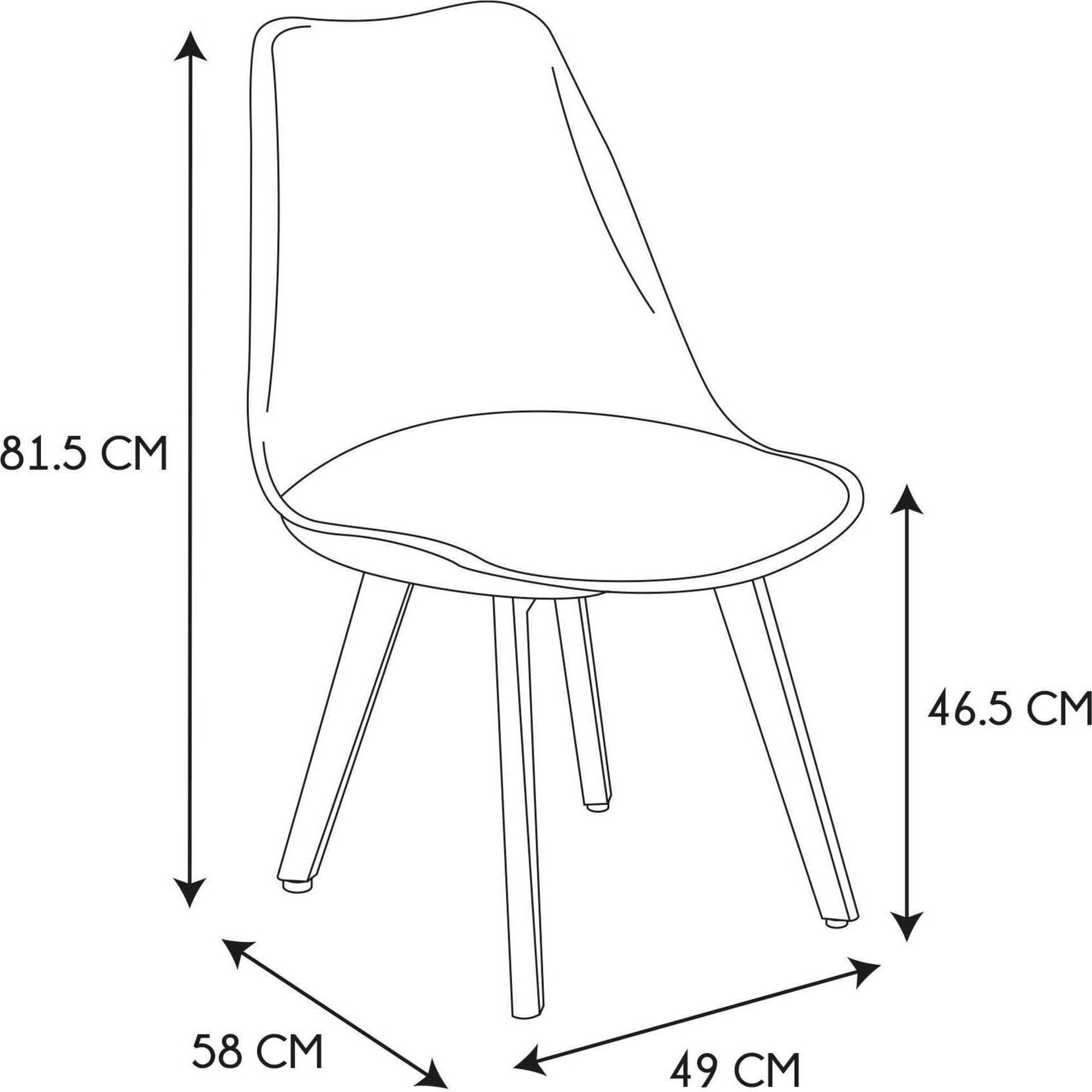 Conjunto de 4 Cadeiras Branca Scandinave