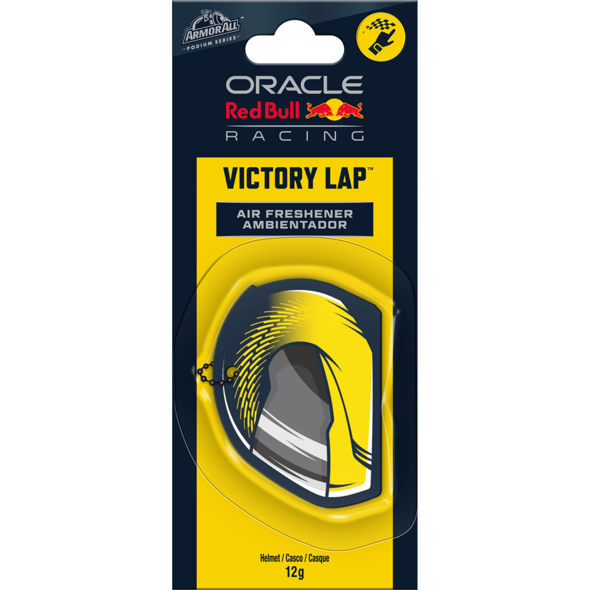 Ambientador Auto Pendurar Cartão Capacete F1 Red Bull Victory Lap
