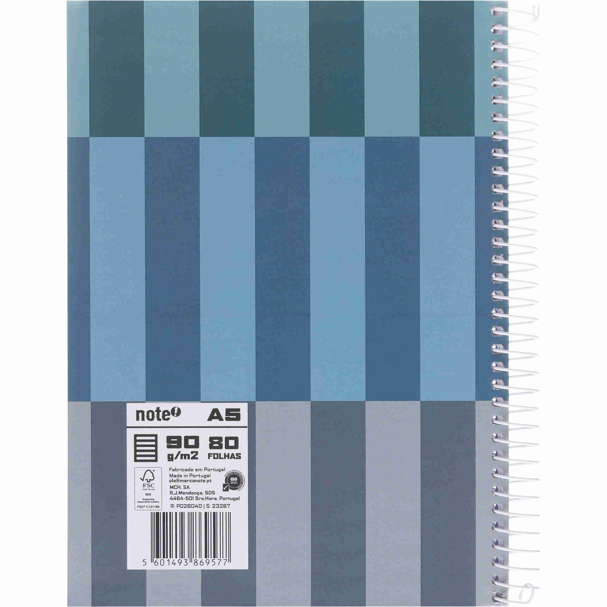 Caderno Note! Espiral Capa Dura A5 Pautado Dynamic para App Leccit (v&aacute;rias cores)