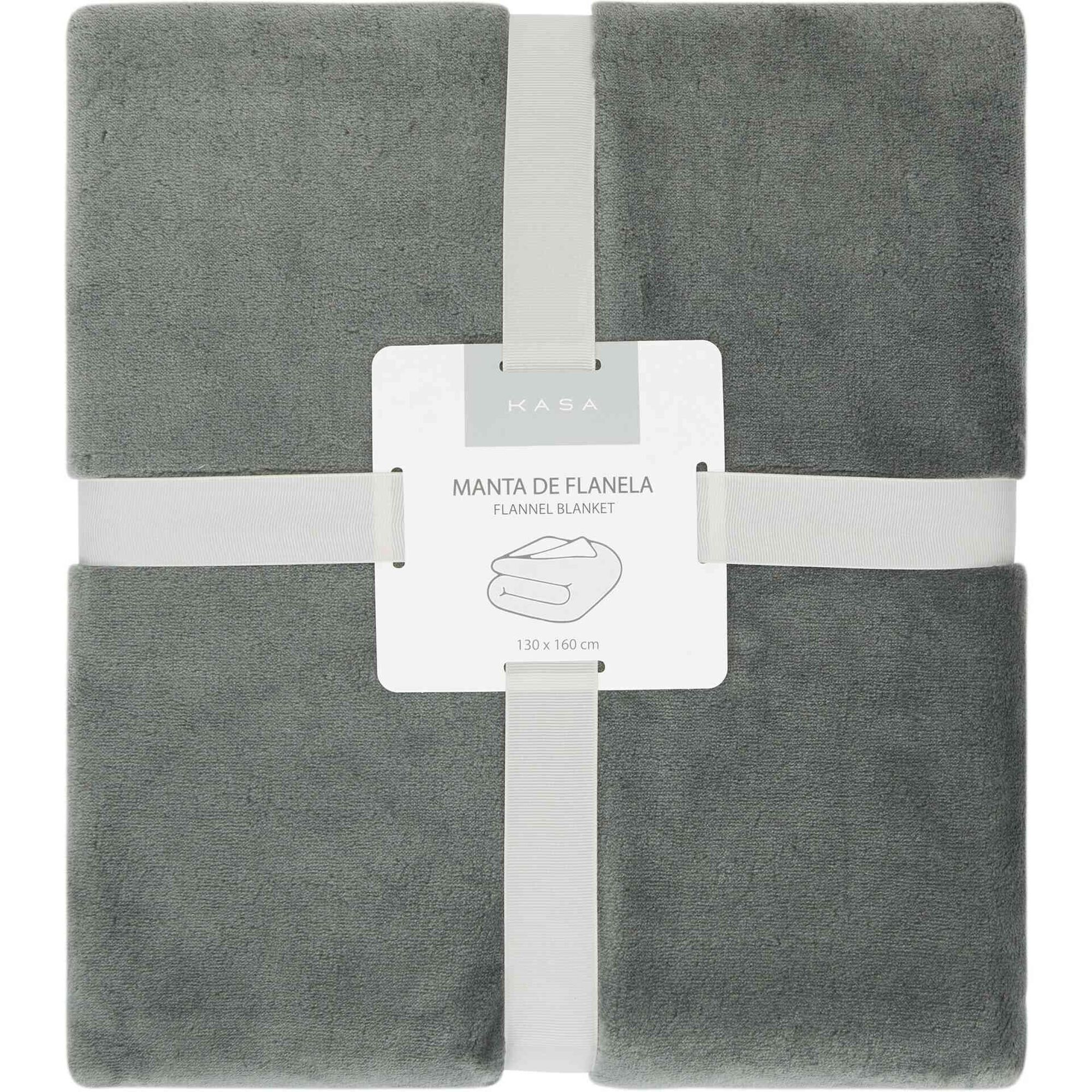Manta Flanela 130x160cm Verde