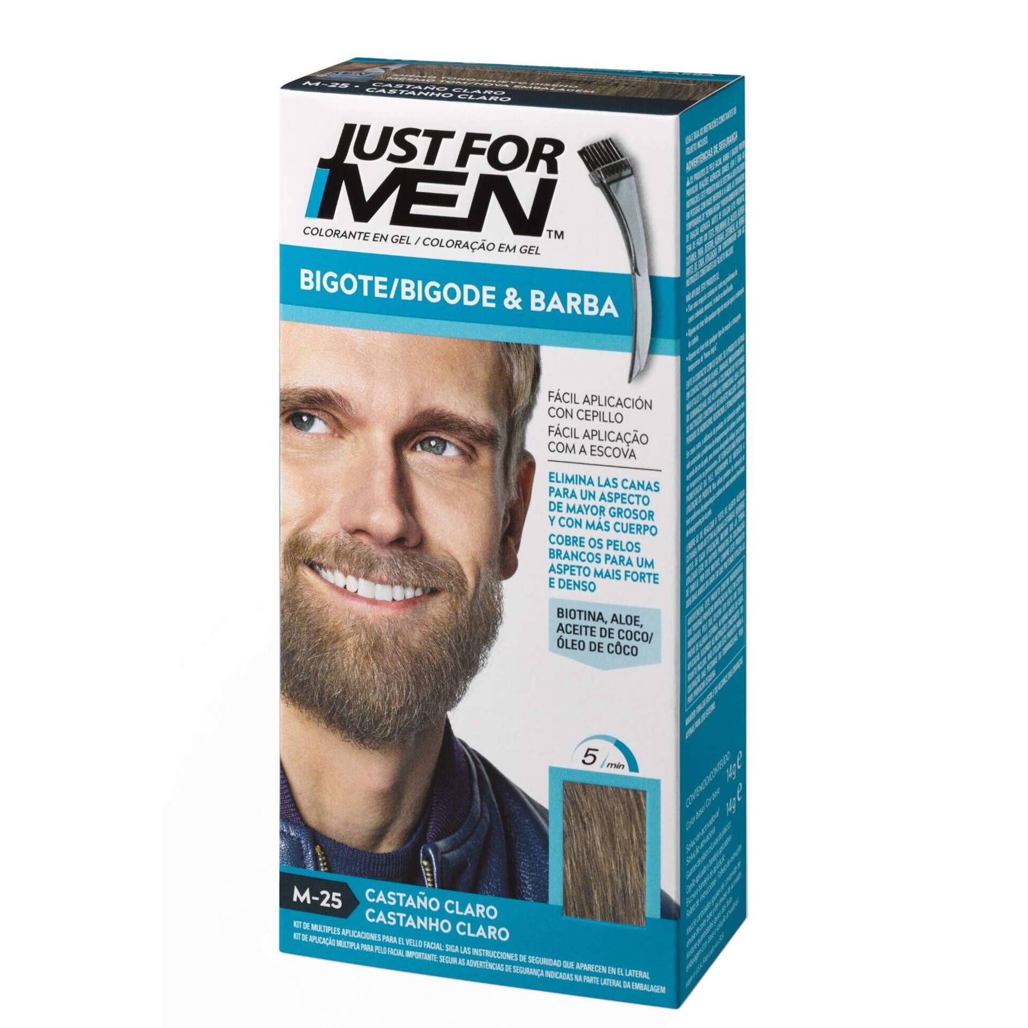 Coloração Temporária para Barba Castanho Claro