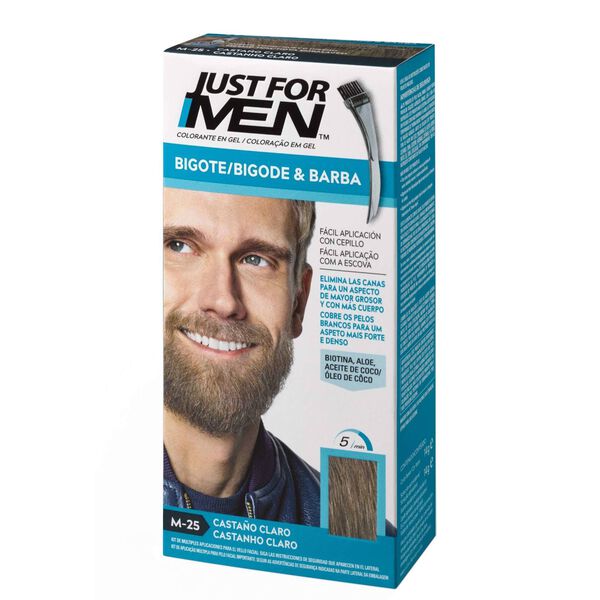 Coloração Temporária para Barba Castanho Claro Just For Men