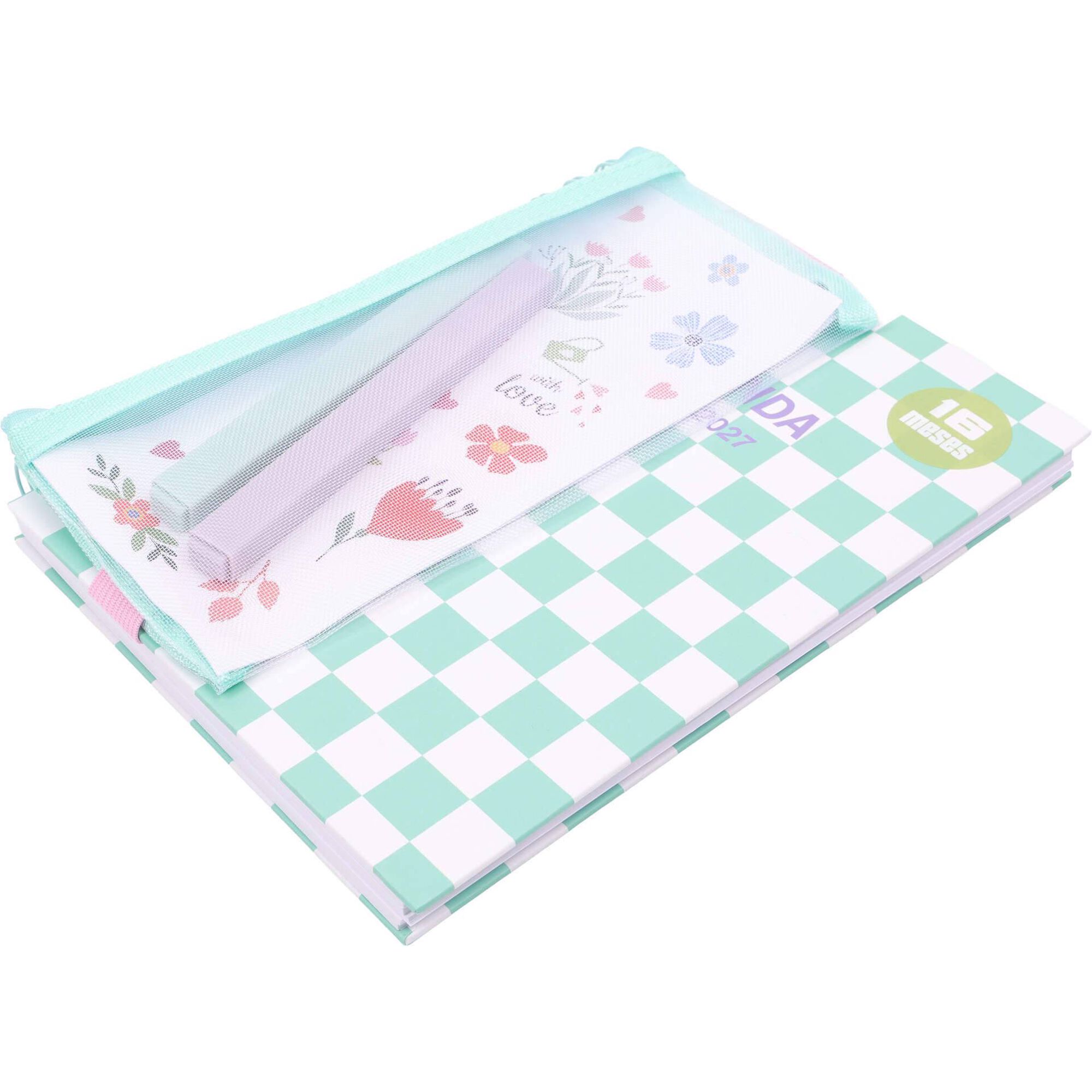 Conjunto de Agenda 16 Meses A5 com Sublinhadores e Estojo (v&aacute;rios modelos) Note!
