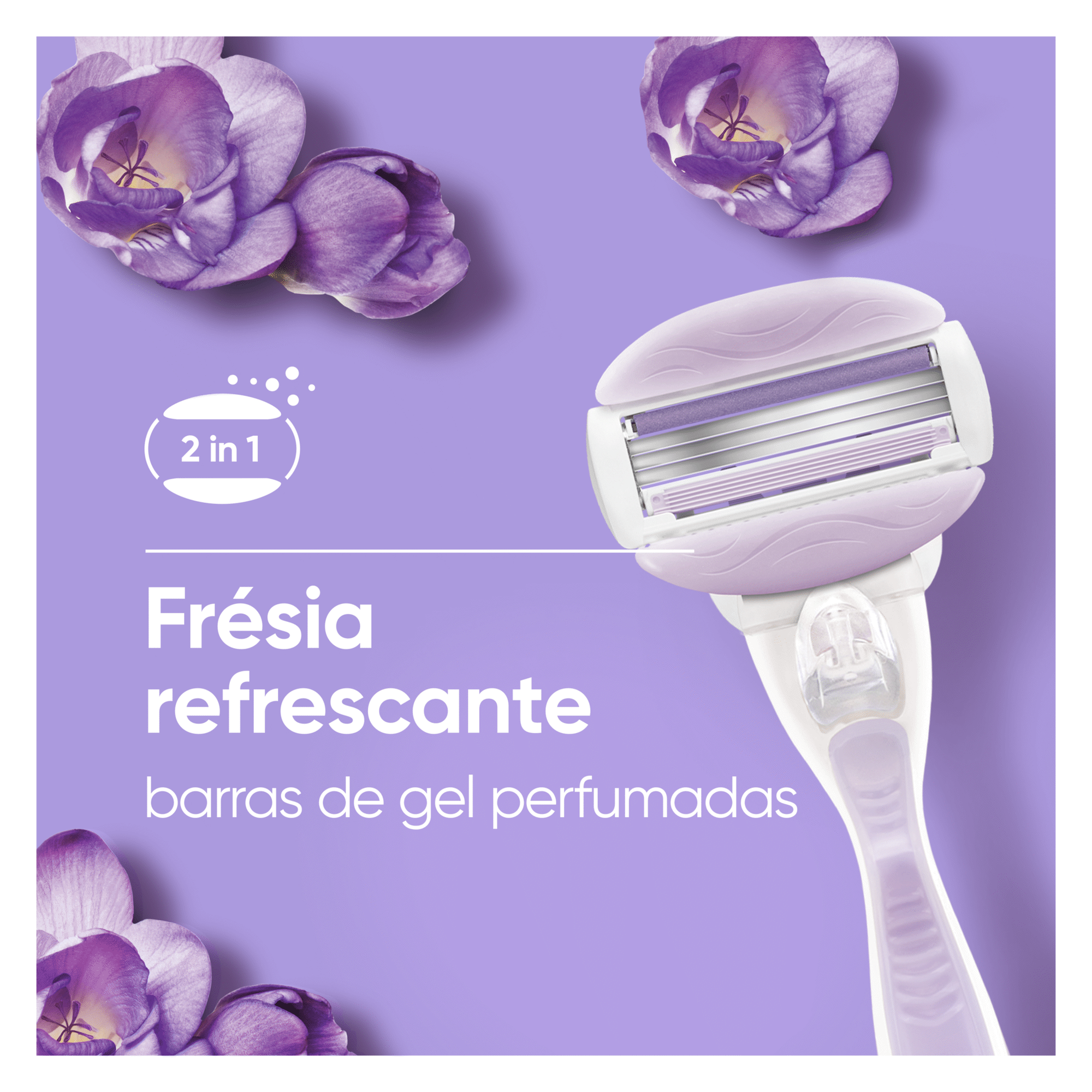 Conjunto M&aacute;quina Depilat&oacute;ria Comfortglide Breeze Gillette Venus