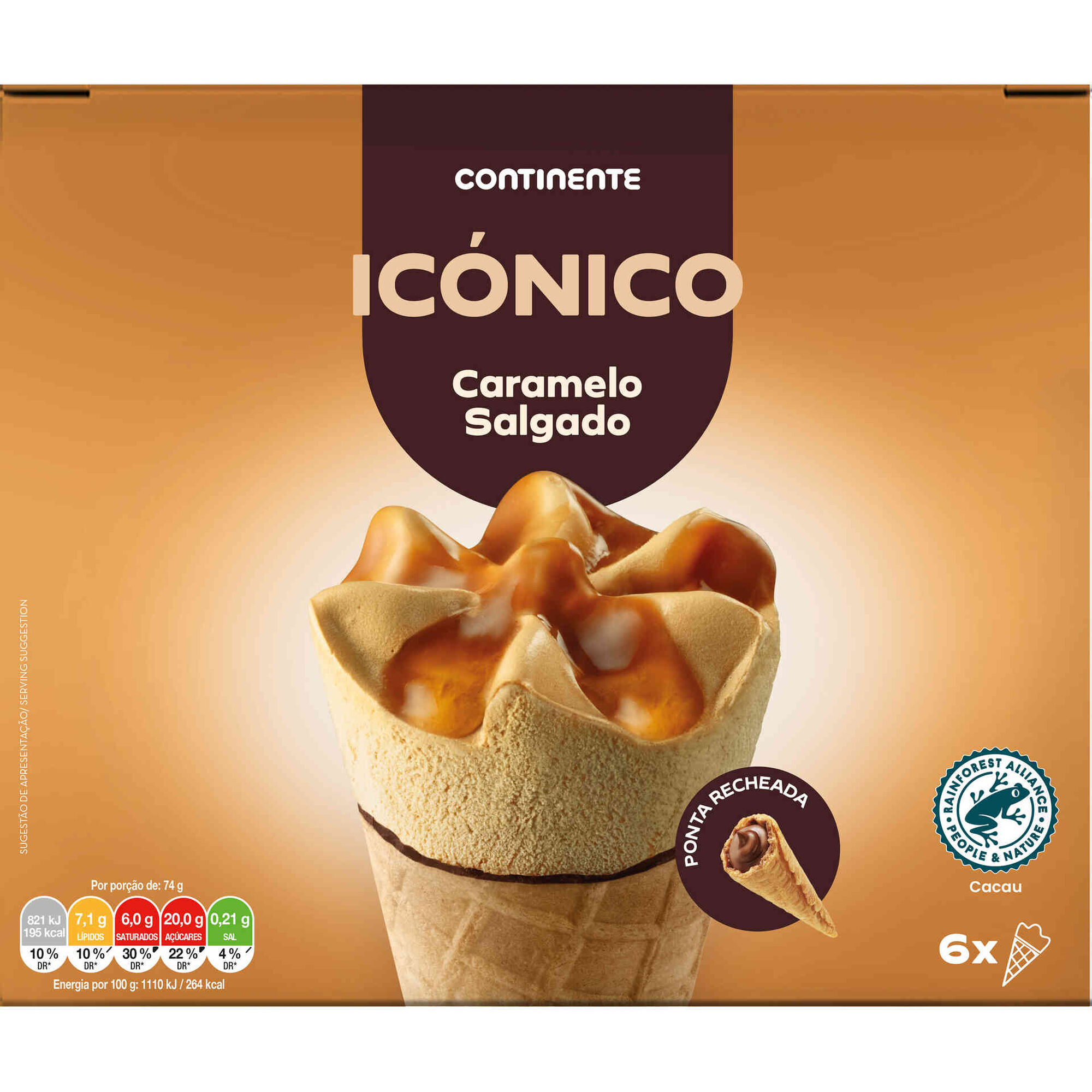 Gelado Ic&oacute;nico Caramelo Salgado Continente