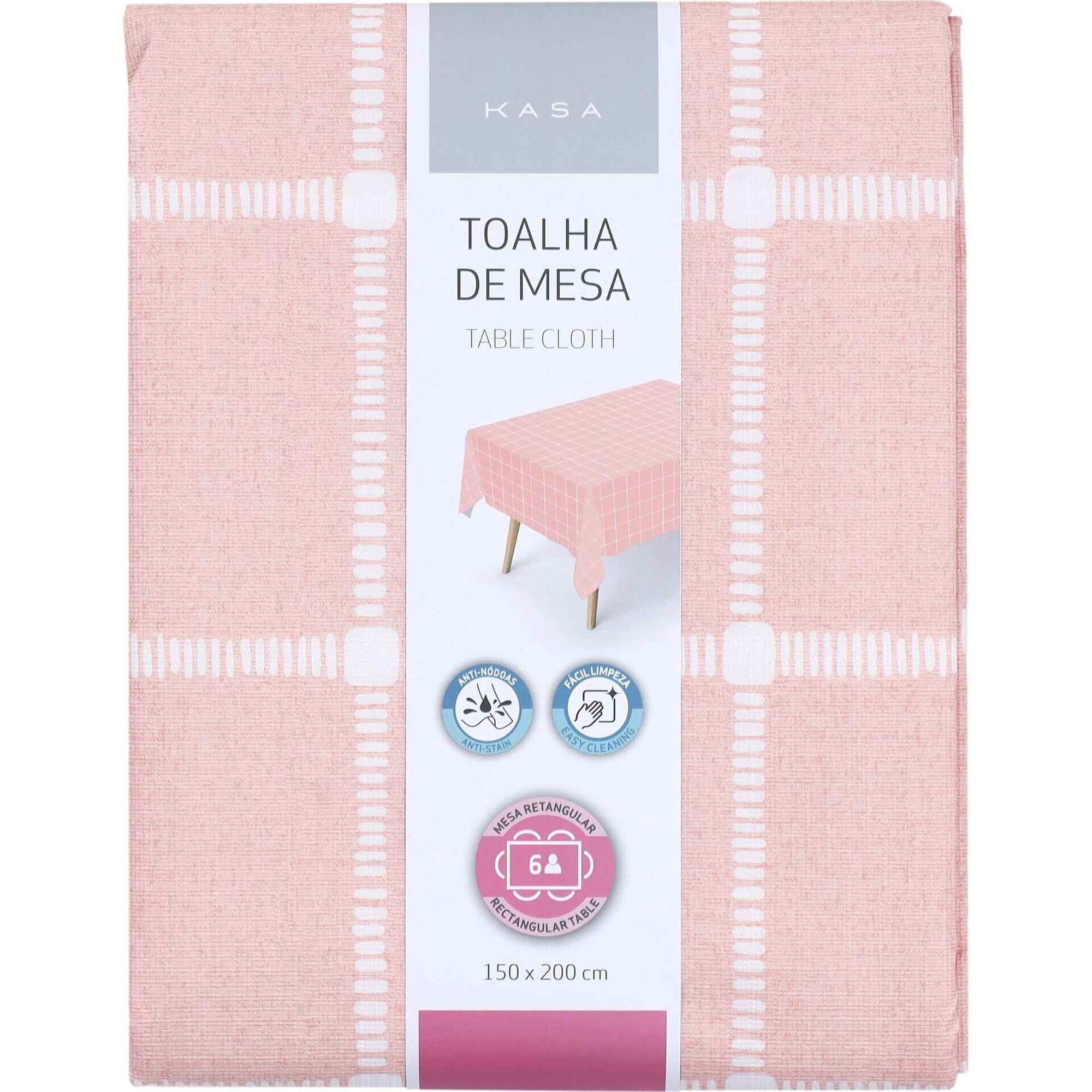 Toalha Mesa PVC Peva Rosa