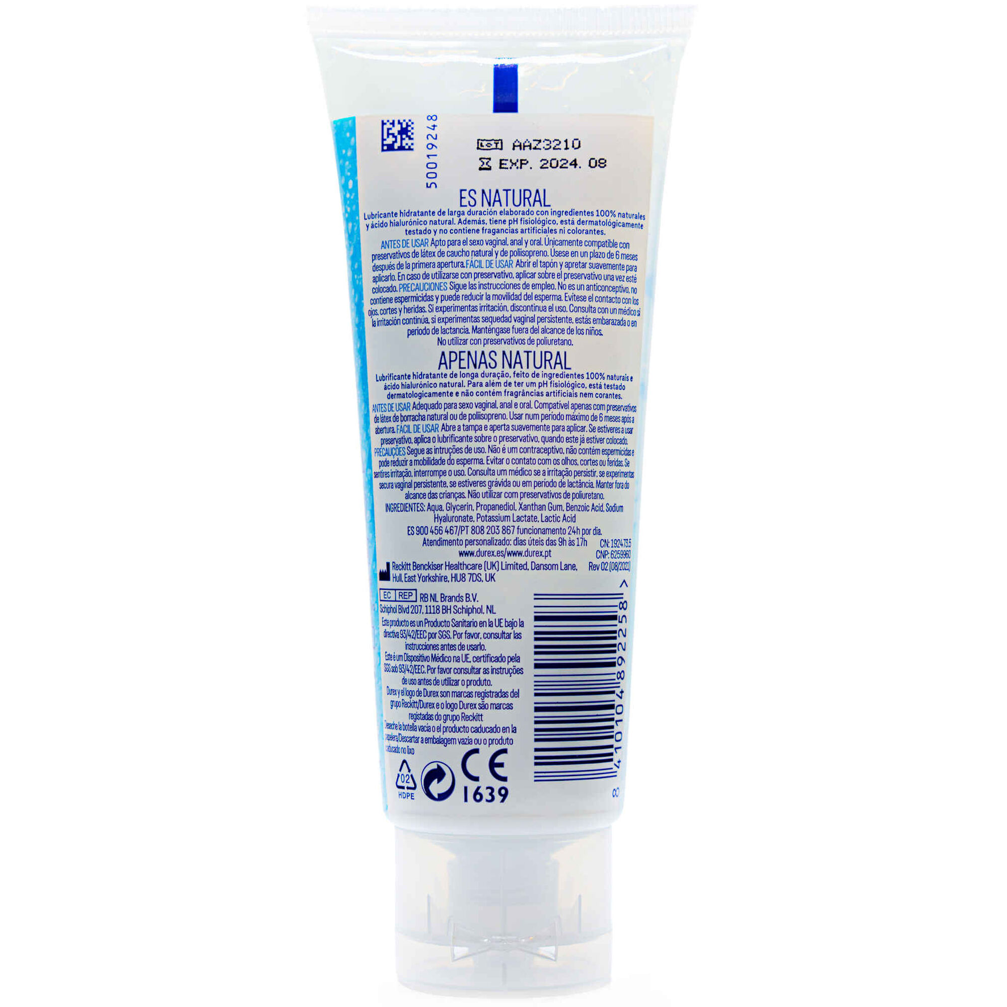 Gel Lubrificante Naturals Hidratante