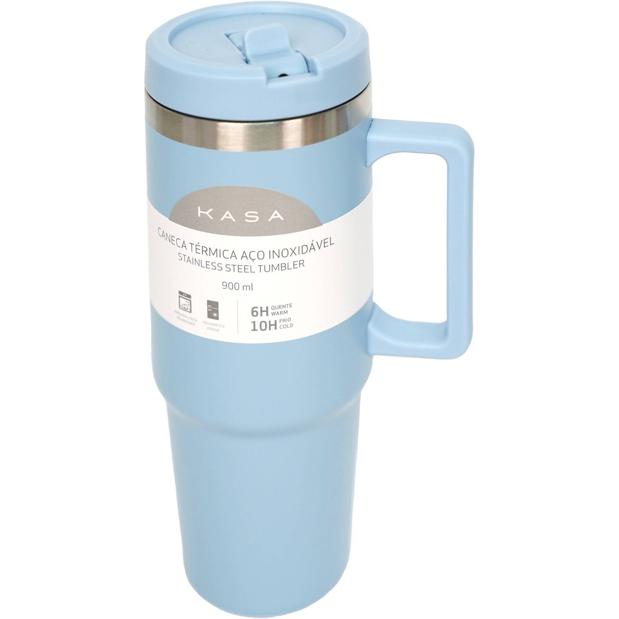 Caneca T&eacute;rmica 900ml Azul Kasa